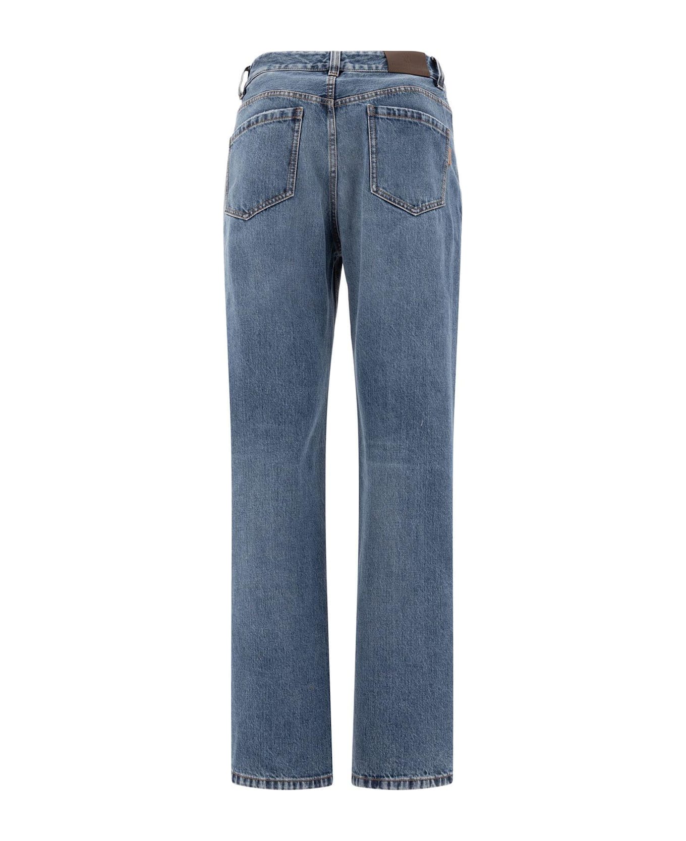 Brunello Cucinelli Loose Fit Denim Jeans - Blue