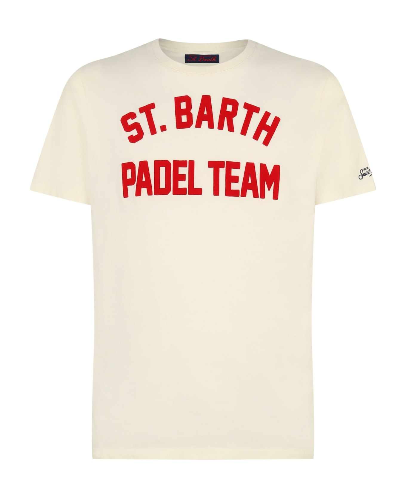 MC2 Saint Barth St. Barth Padel Team Print Man T-shirt - WHITE