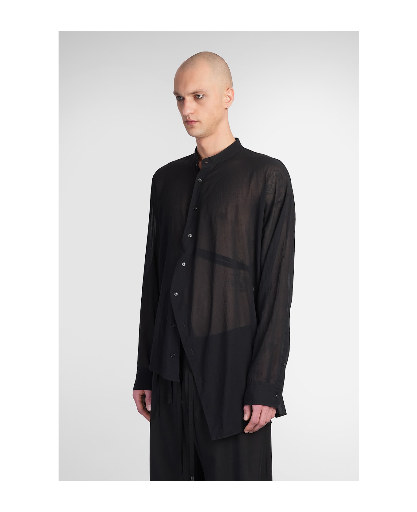Ann Demeulemeester Quemby Shirt In Black Cotton - black