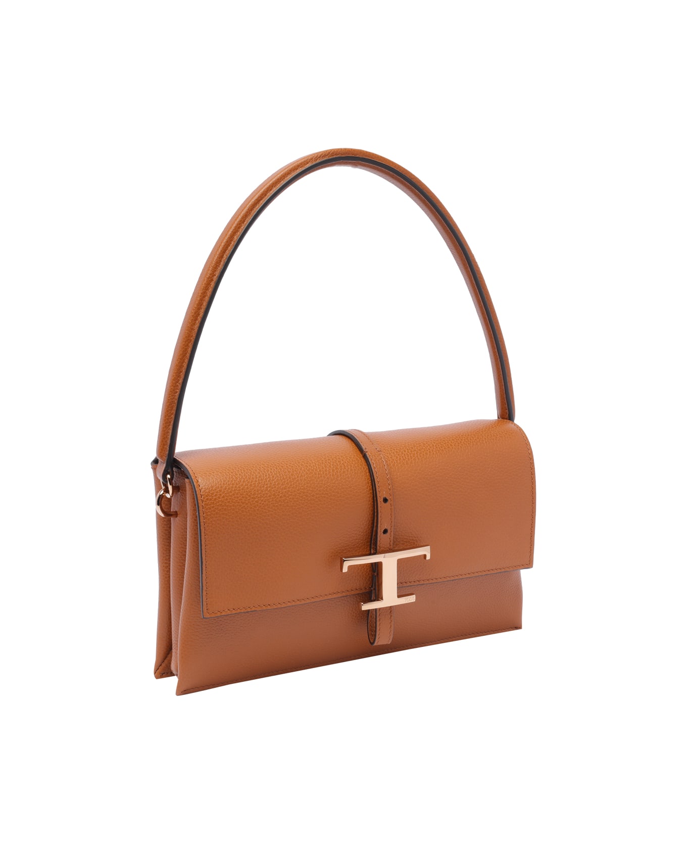 Tod
s T Timeless Flap Bag - Brown