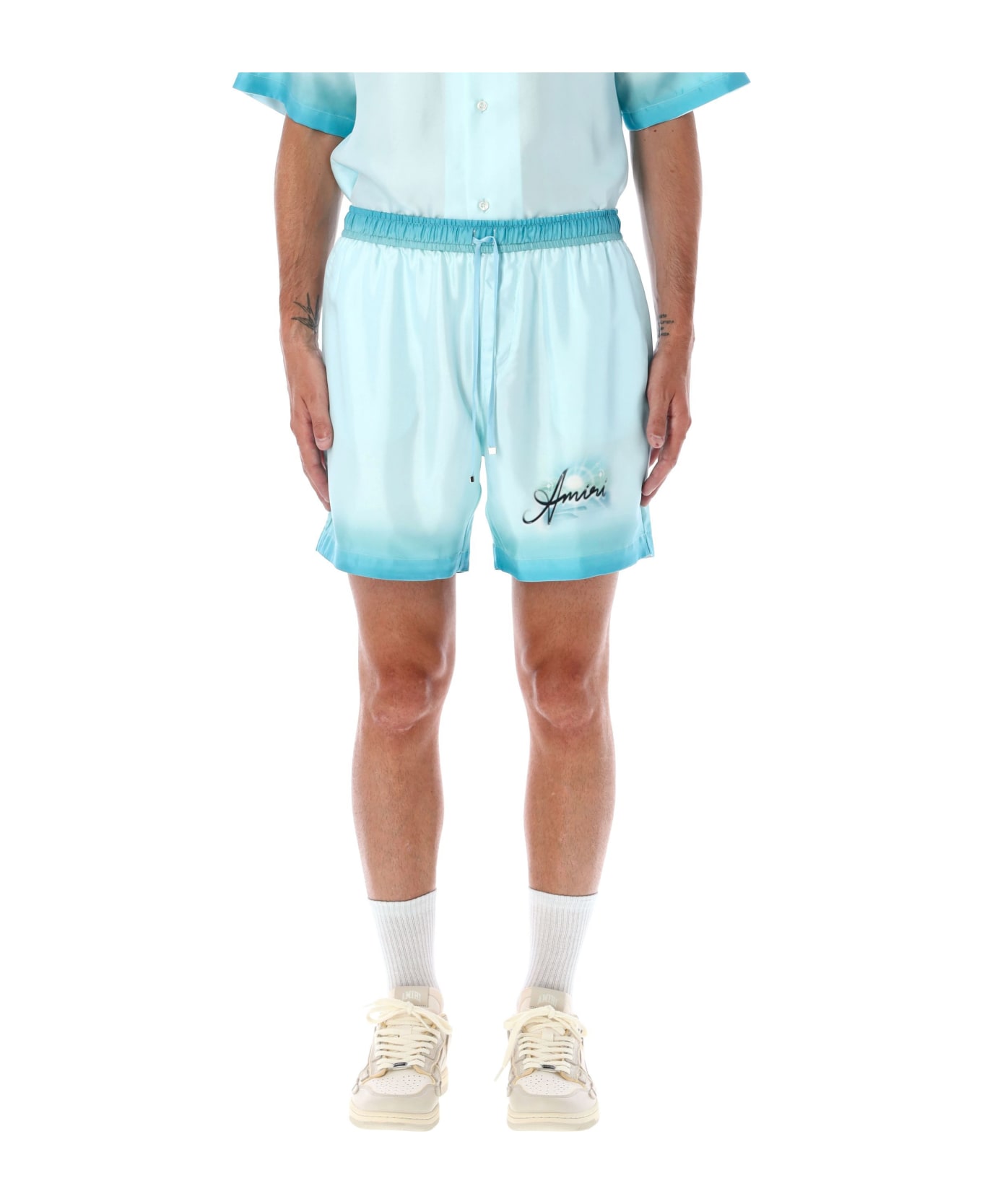 AMIRI Resort Club Silk Short - Cerulean