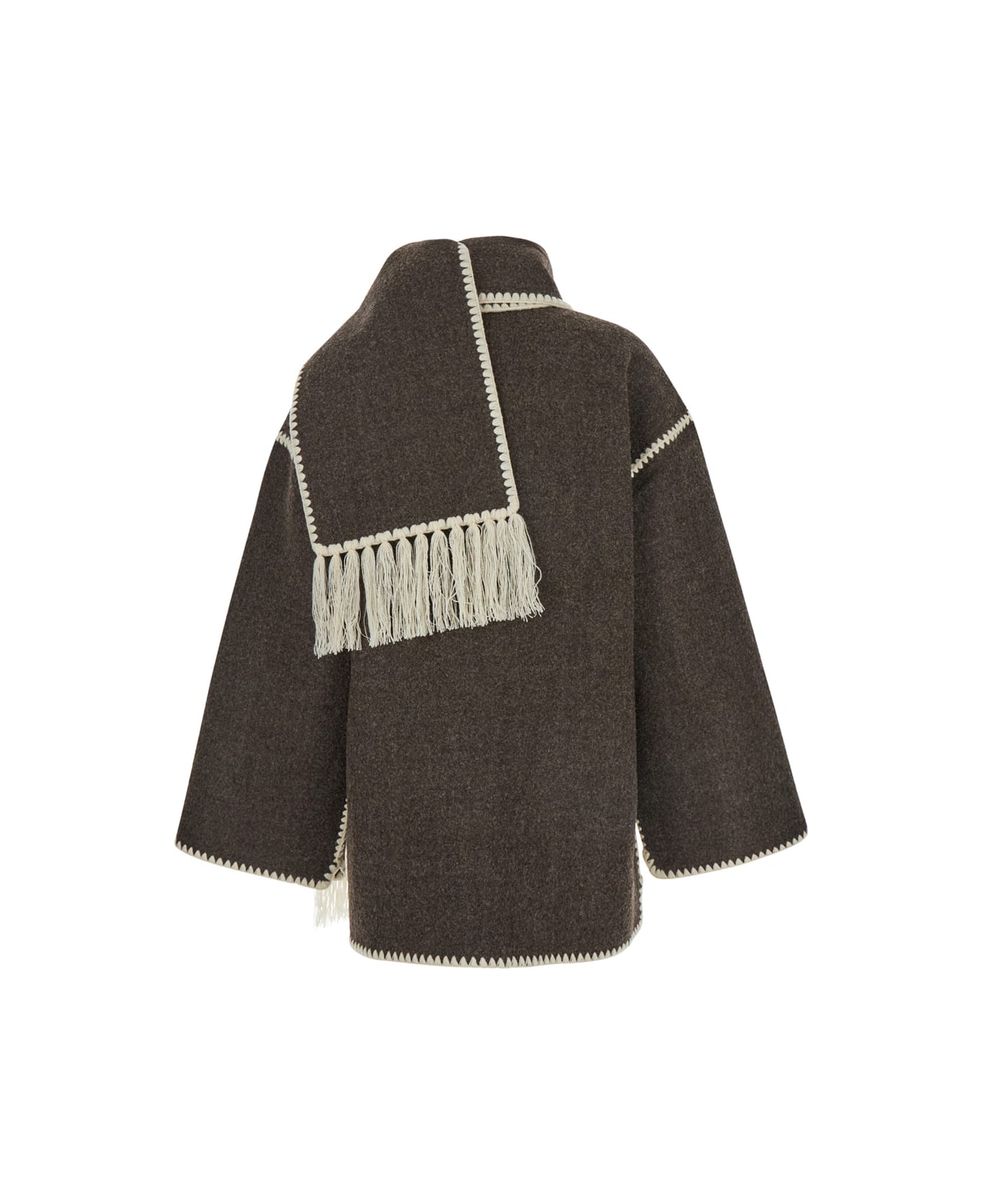 Totême Embroidered Scarf Jacket - Marrone