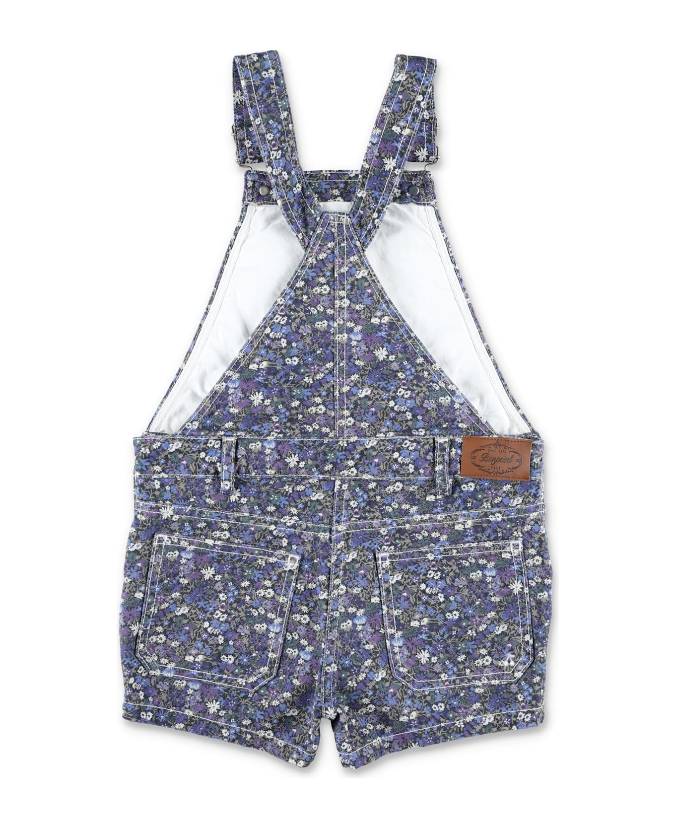 Bonpoint Denim Flower Overall - NAVY