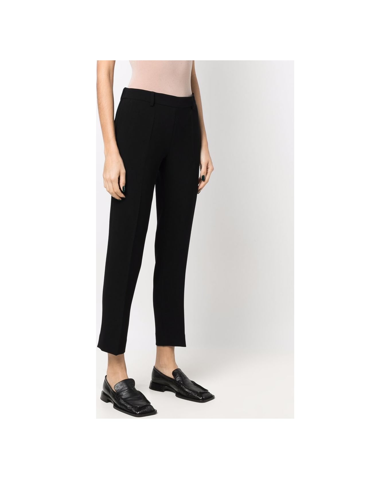 Alberto Biani Cropped Tailored Trousers - Black
