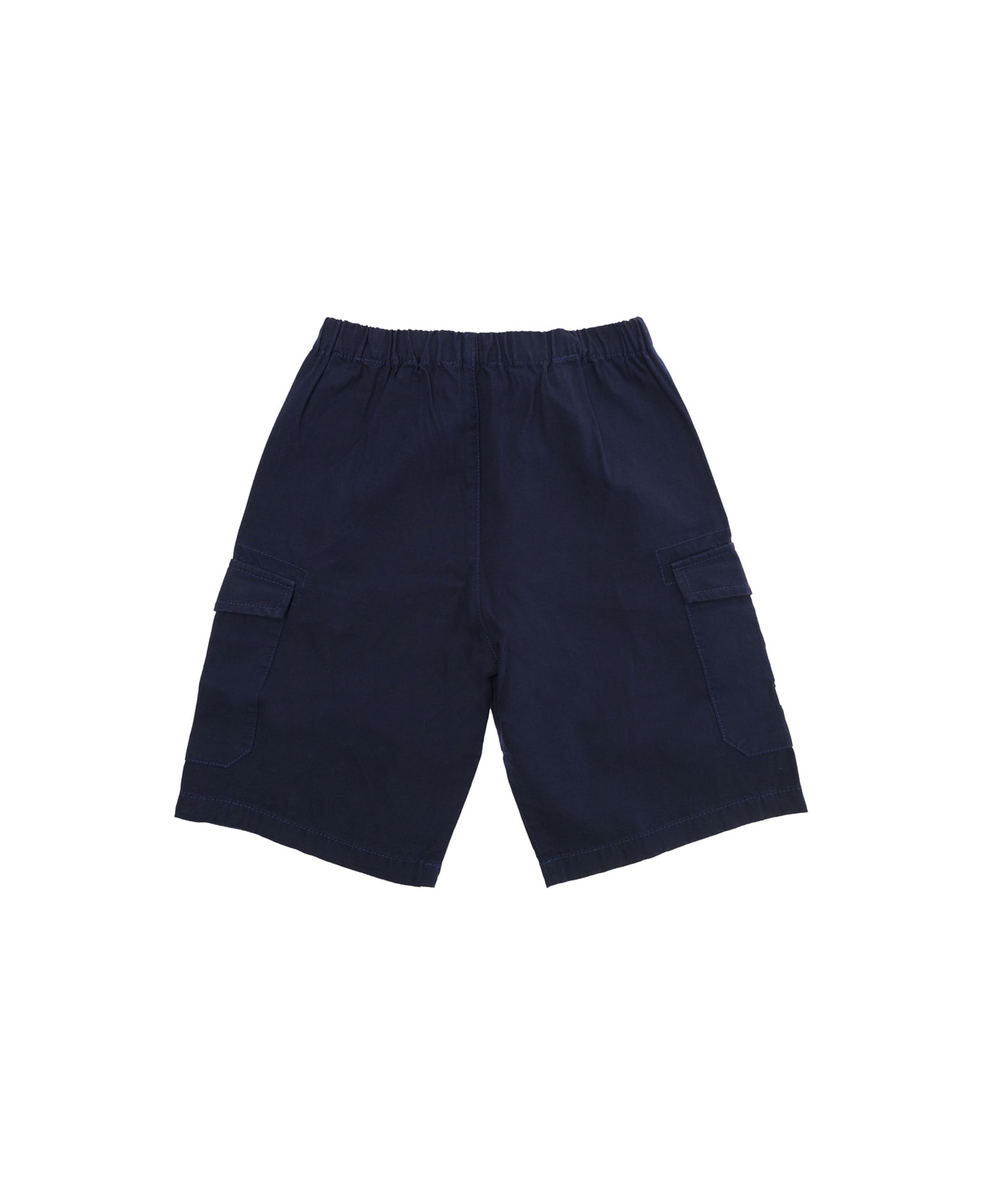 Moschino Blue Denim Bermuda Shorts With Teddy Bear Logo Detail In Cotton Blend Boy - Blu