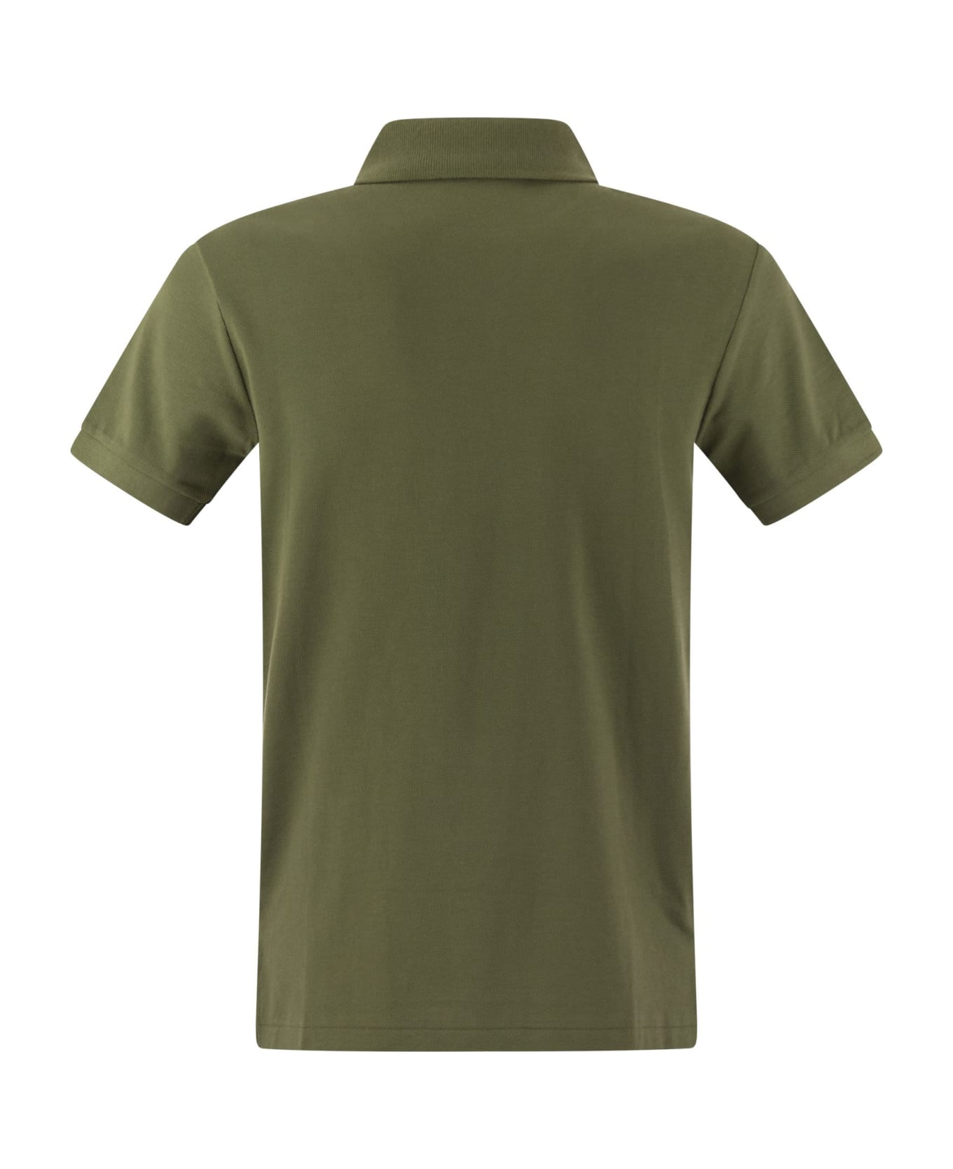 Ralph Lauren Slim-fit Polo In Military Green Pique - Green
