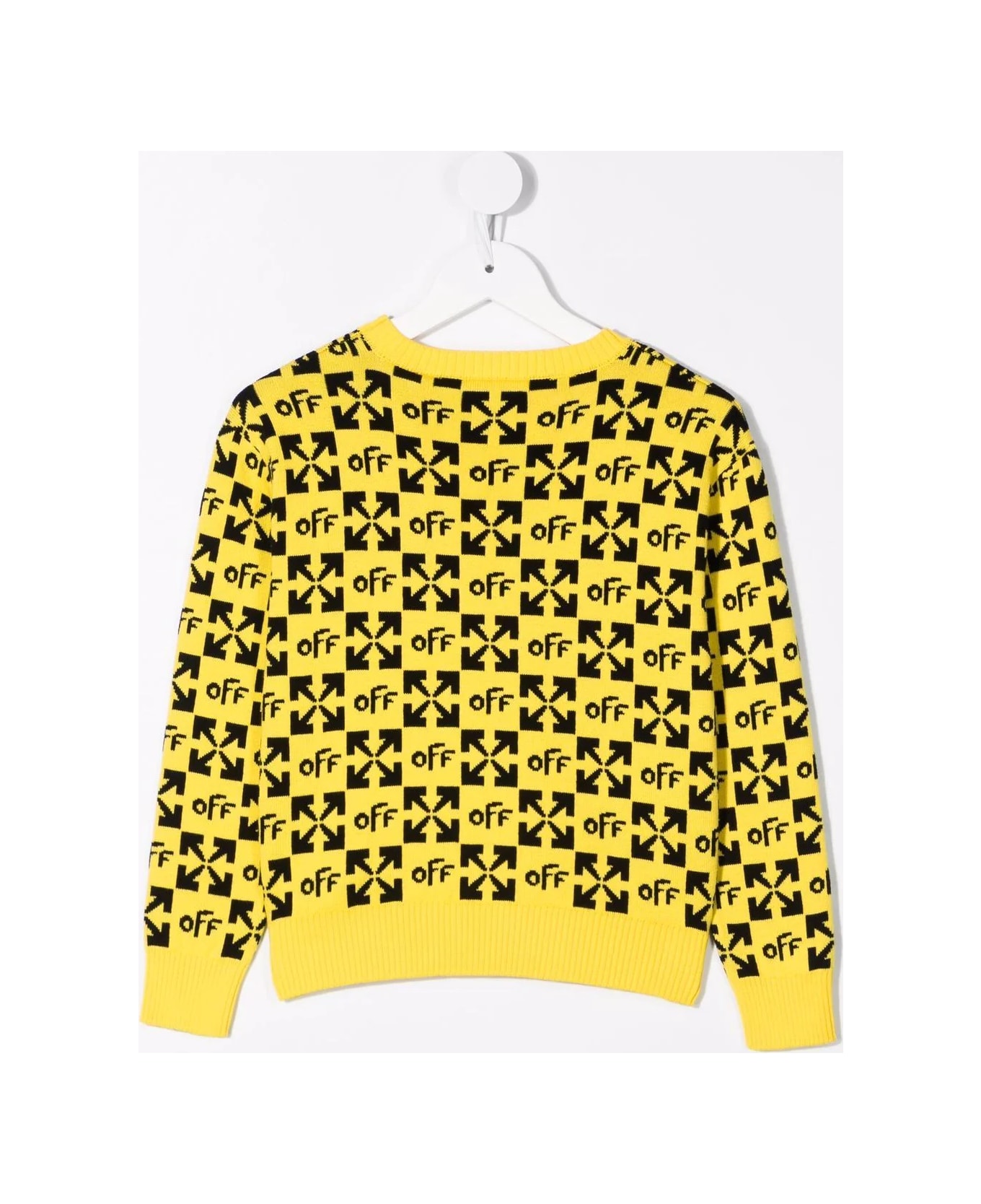 Off-White Kids Black And Yellow Monogram Sweater - Yellow/black