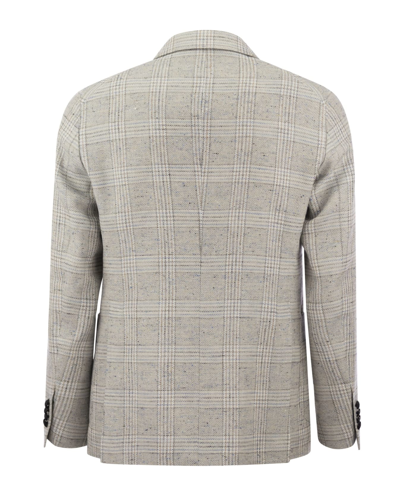 Tagliatore Jacket With Tartan Pattern - Grey