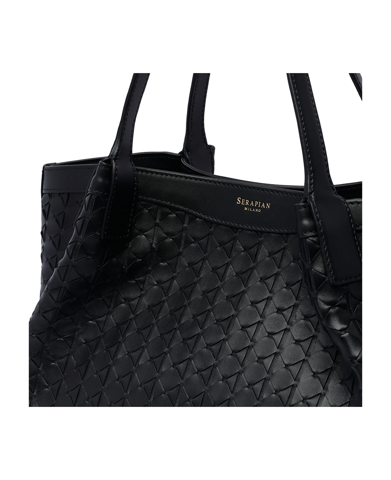Serapian Small Secret Bag Mosaico - Black