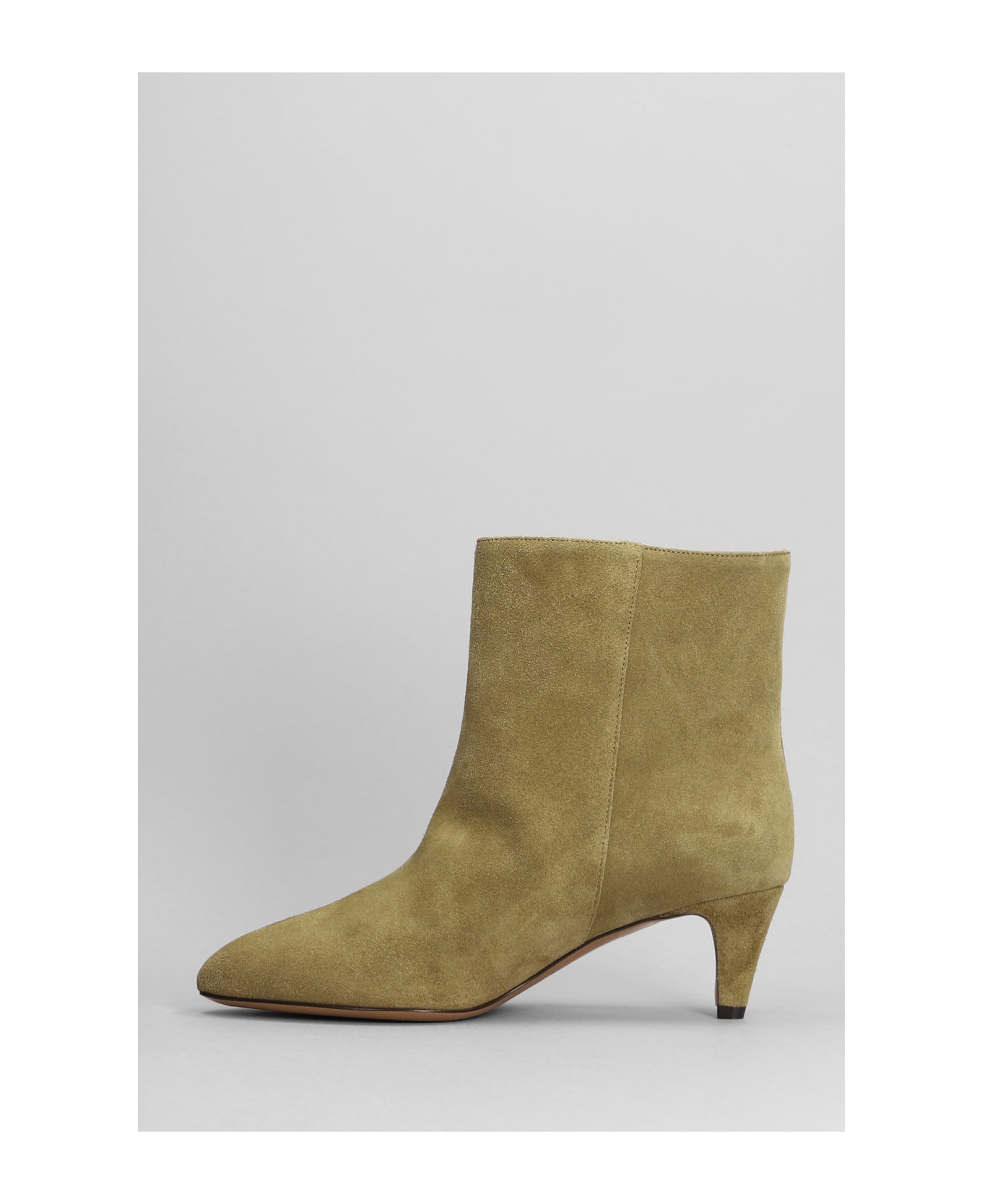 Isabel Marant Daxi Low Heels Ankle Boots In Taupe Suede - taupe