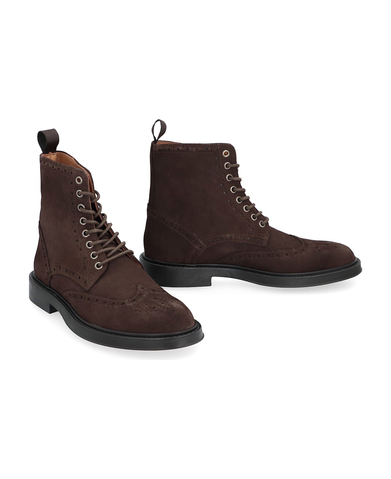 Bruno Magli Leather Lace-up Boots - brown