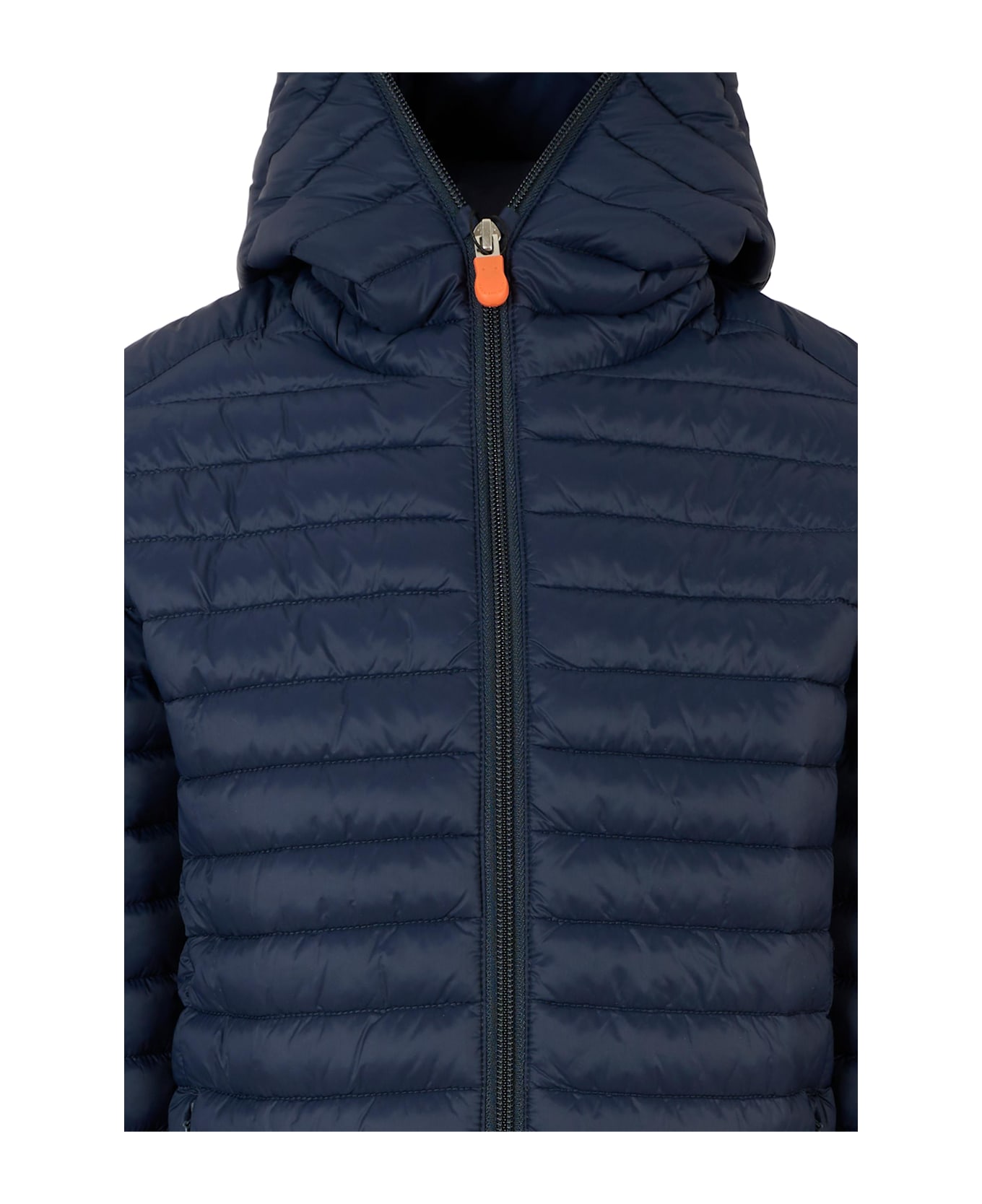 Save the Duck Blue Huey Down Jacket For Boy With Logo - Blue