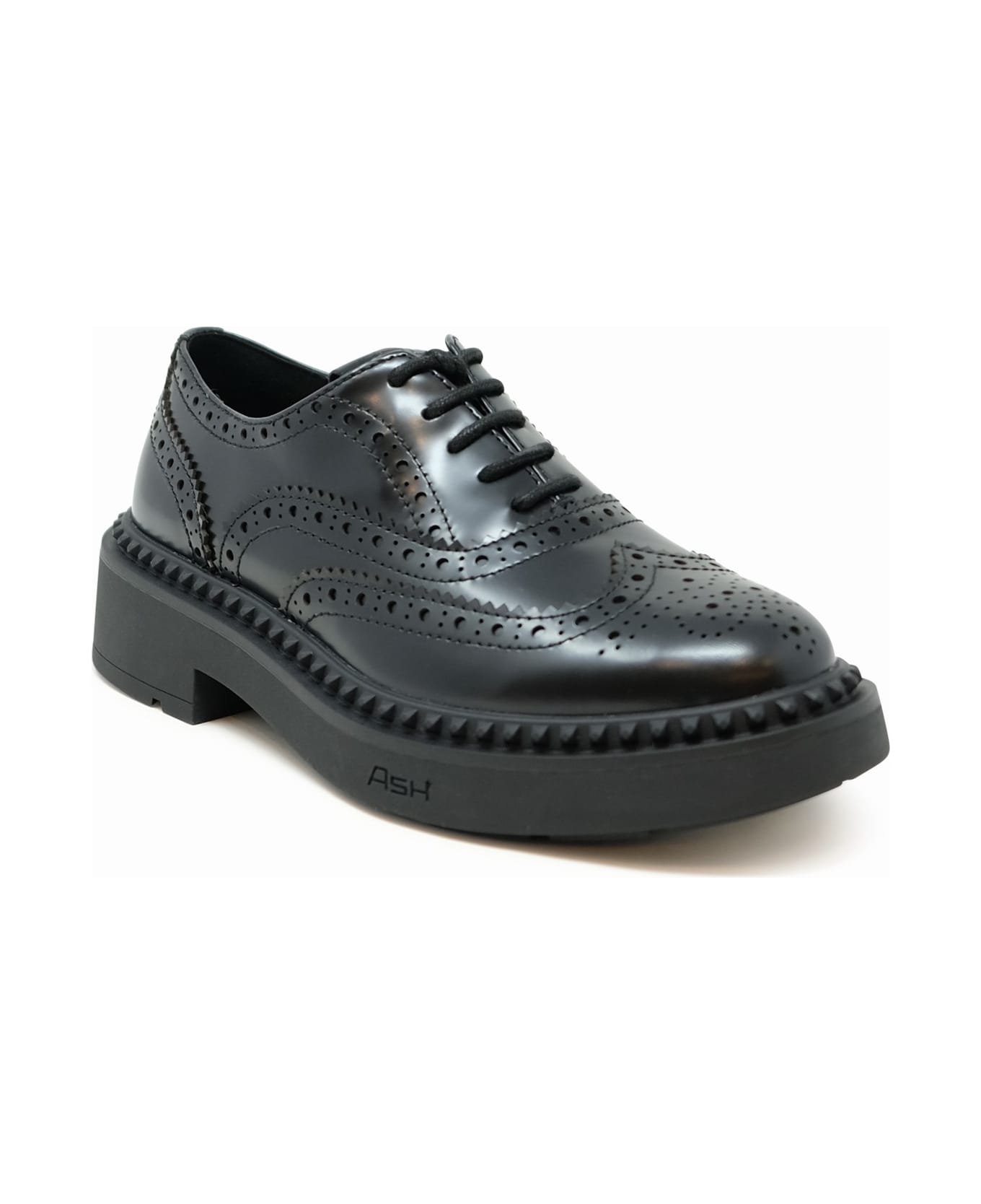 Ash Leather Shoes - BLACK