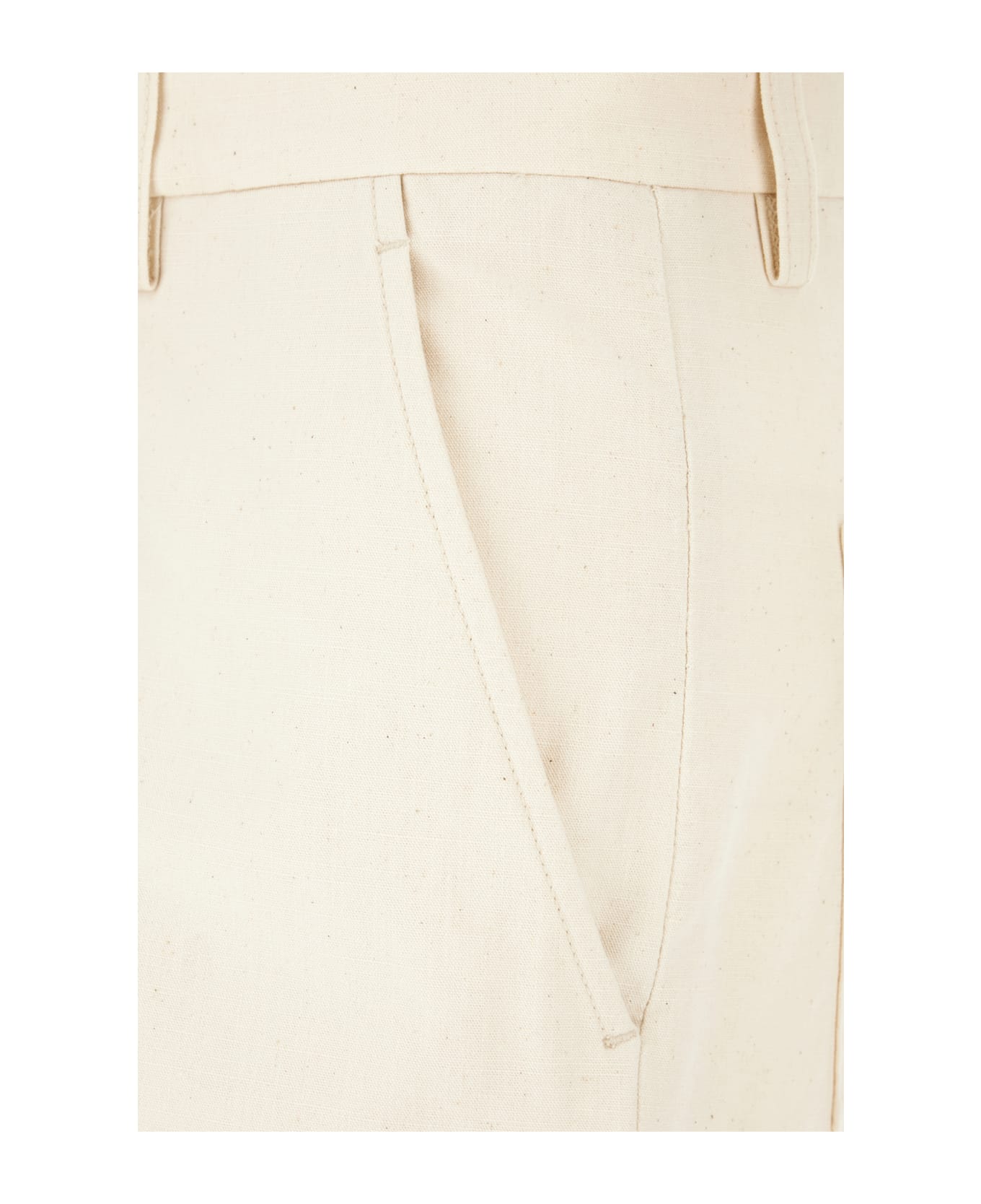 Valentino Garavani Sand Cotton Pants - Ecru