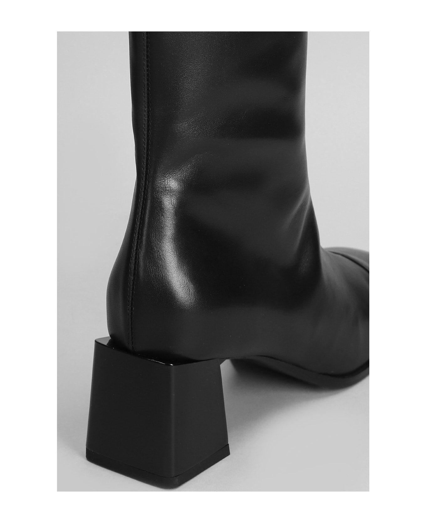 Carel Odeon High Heels Ankle Boots In Black Leather - black