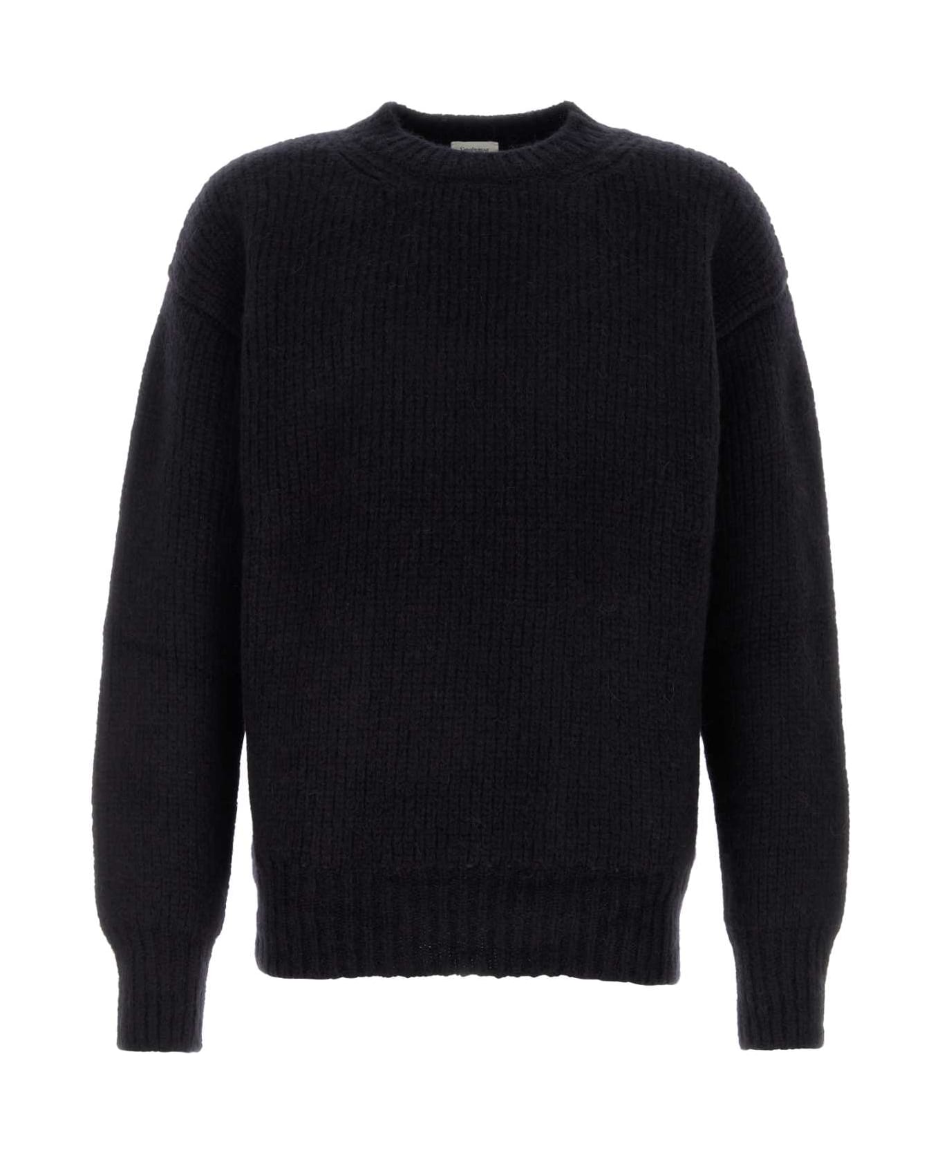 Saint Laurent Midnight Blue Alpaca Blend Sweater - BLEUNUIT