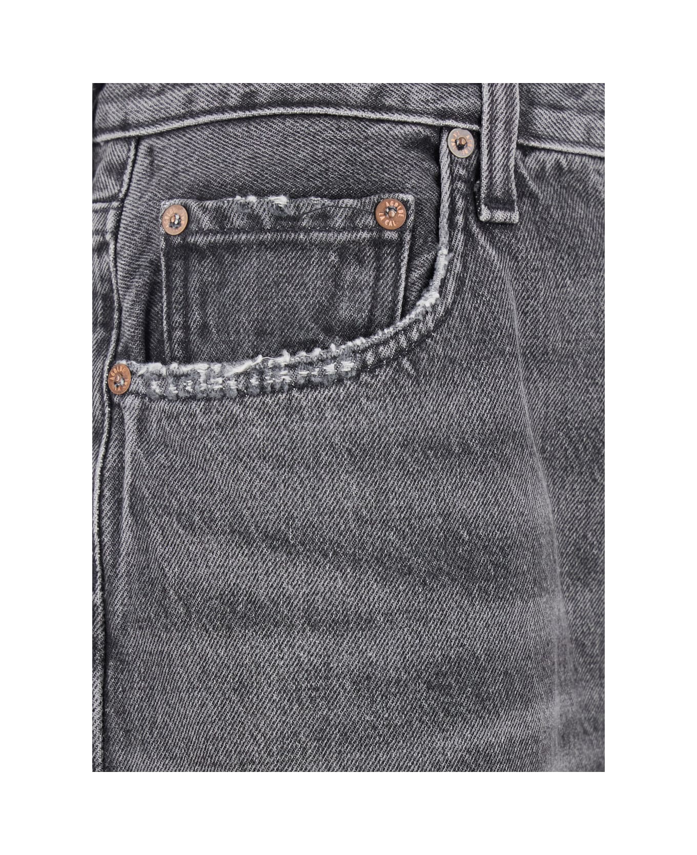 AGOLDE Grey Jeans With Low Waist And Wide Leg In Denim Woman - Grey