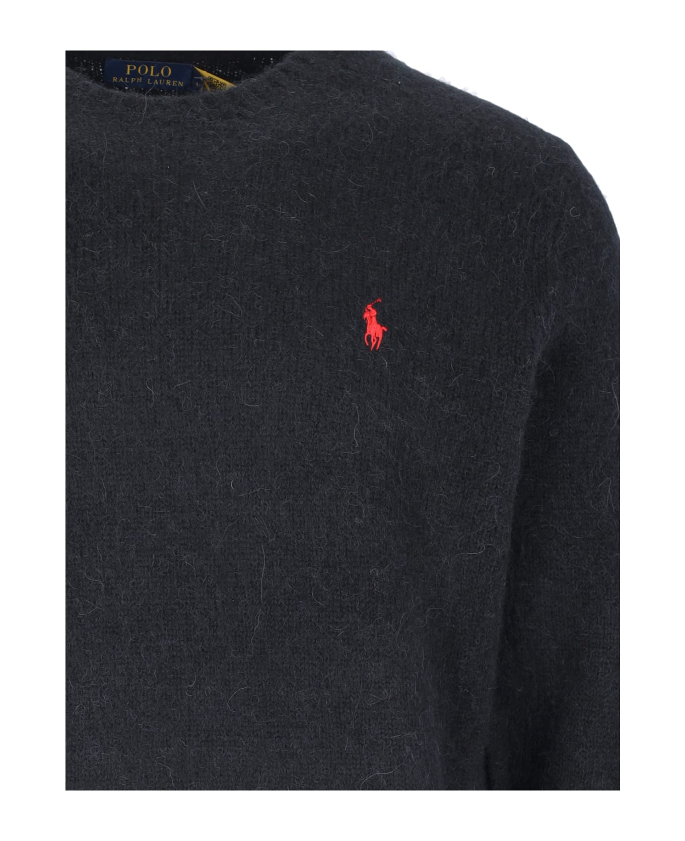 Polo Ralph Lauren Logo Crew Neck Sweater - Black ニットウェア