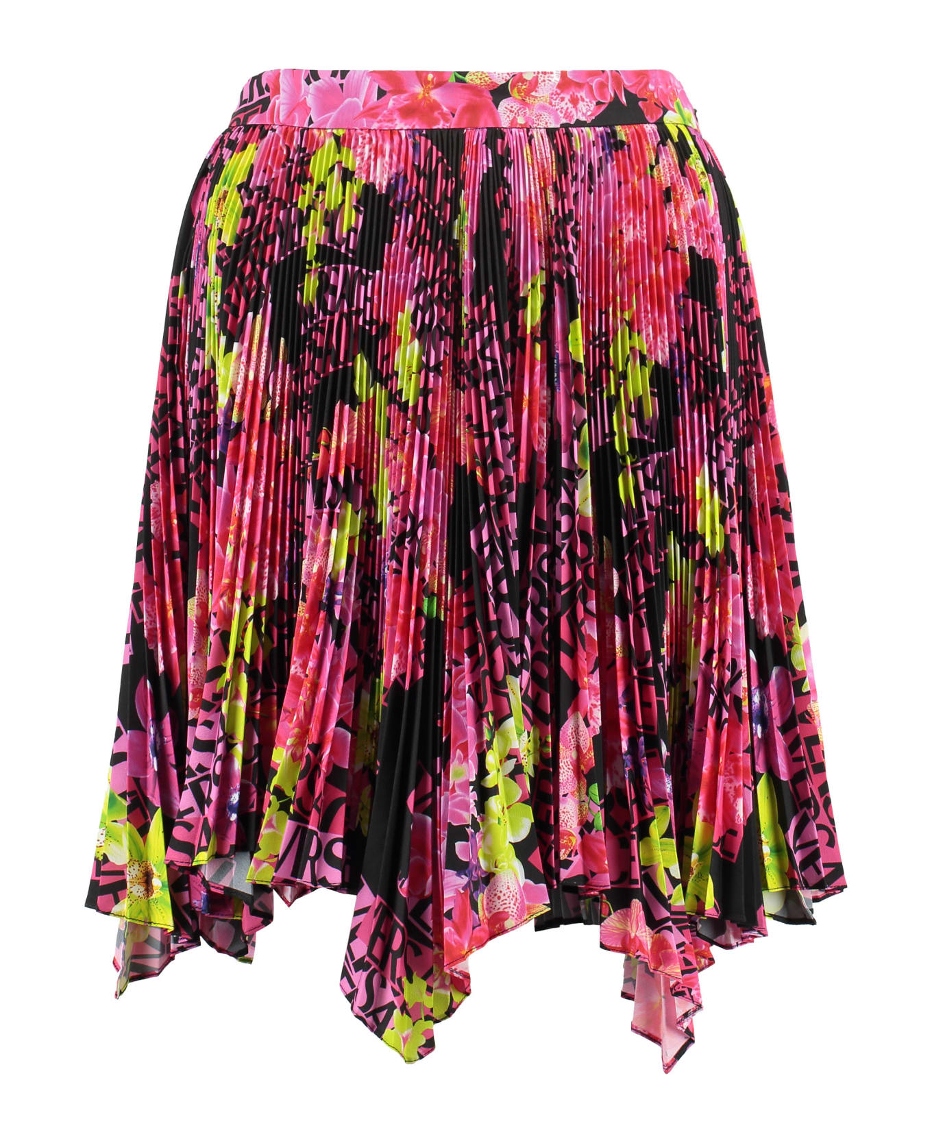 Versace Printed Pleated Skirt - PINK