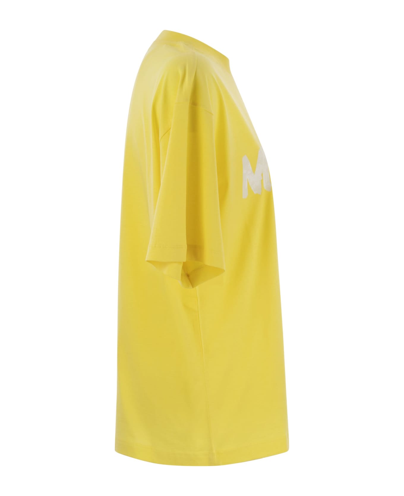 Marni Cotton Jersey T-shirt With Marni Print - Yellow