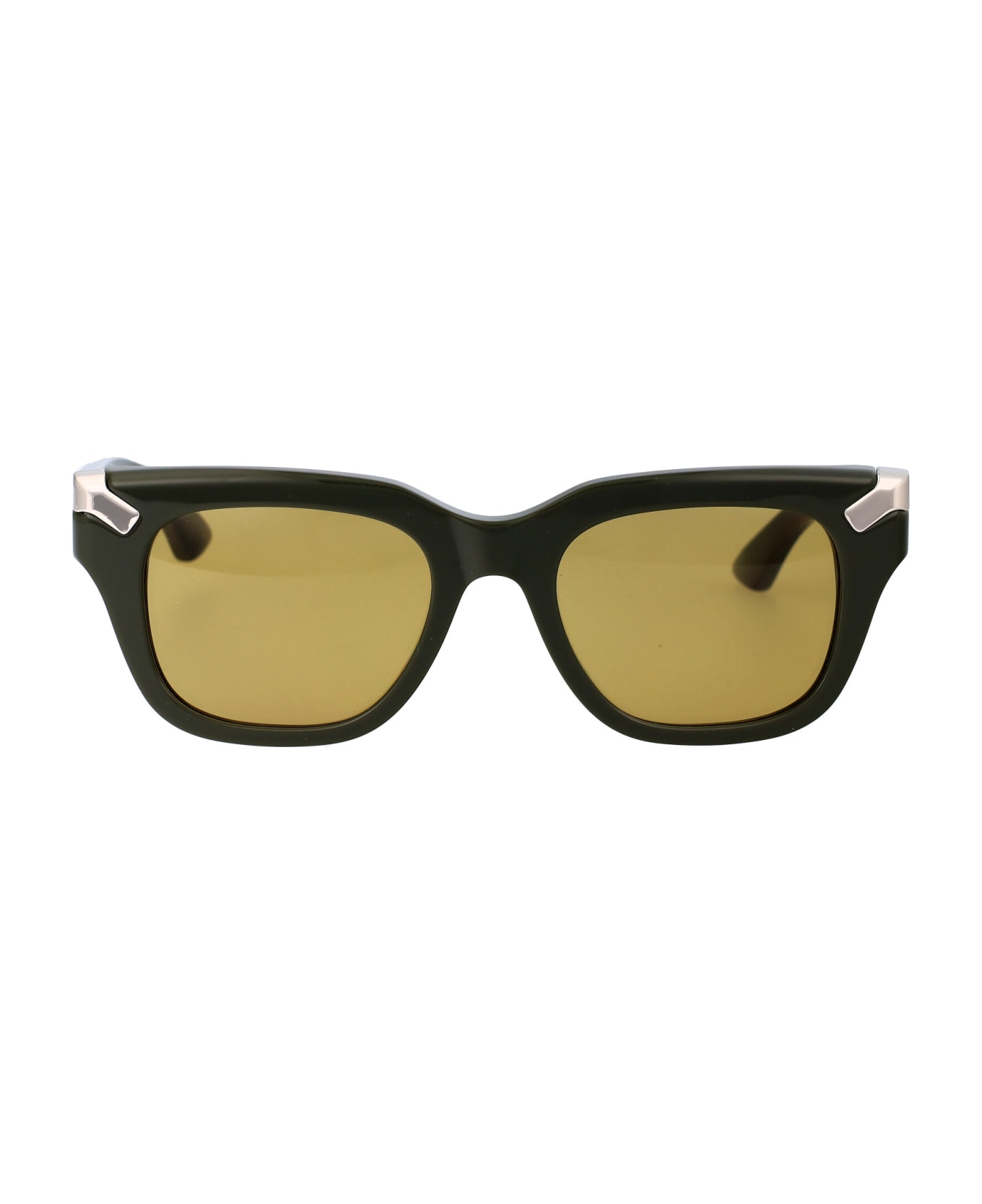 Alexander McQueen Eyewear Am0439s Sunglasses - 004 GREEN GREEN BROWN