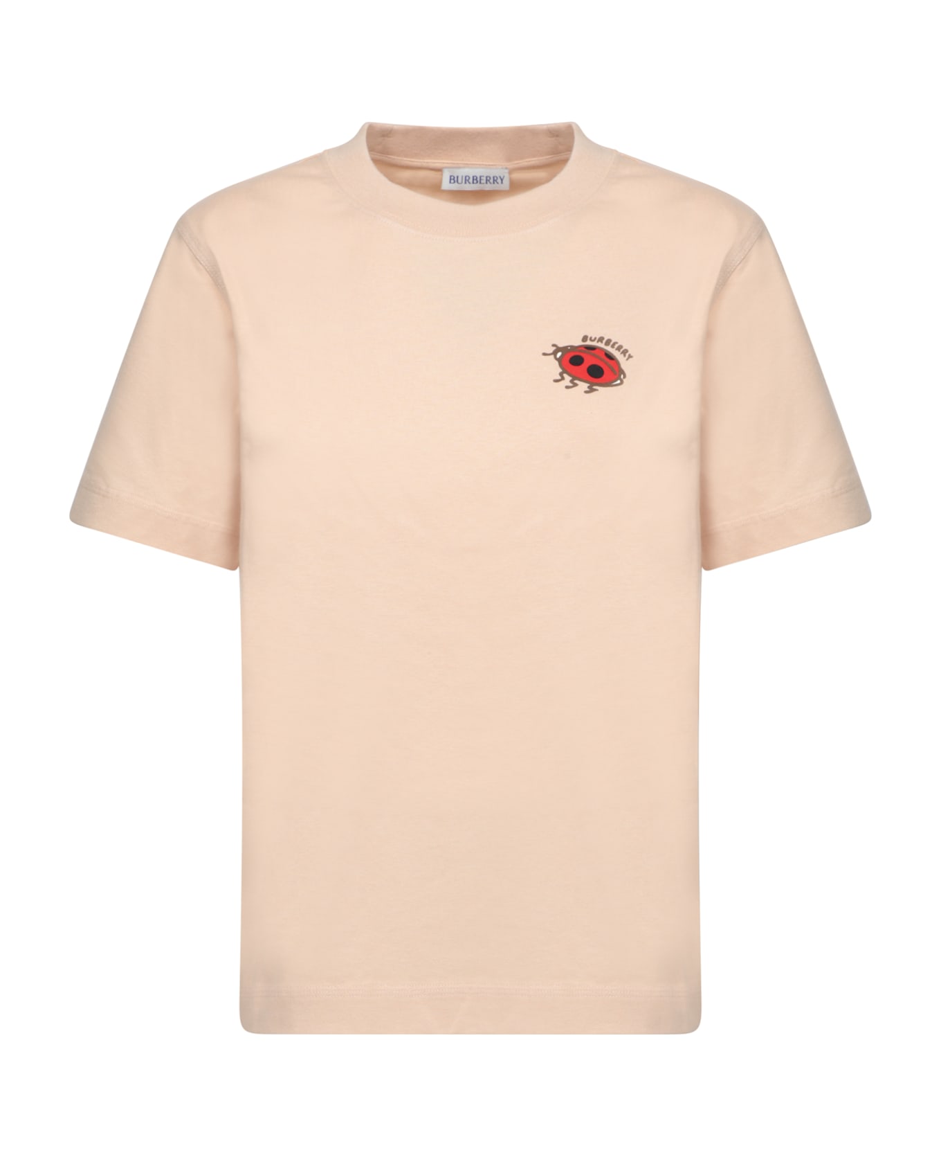 Burberry Beige Cotton T-shirt With Logo - BEIGE
