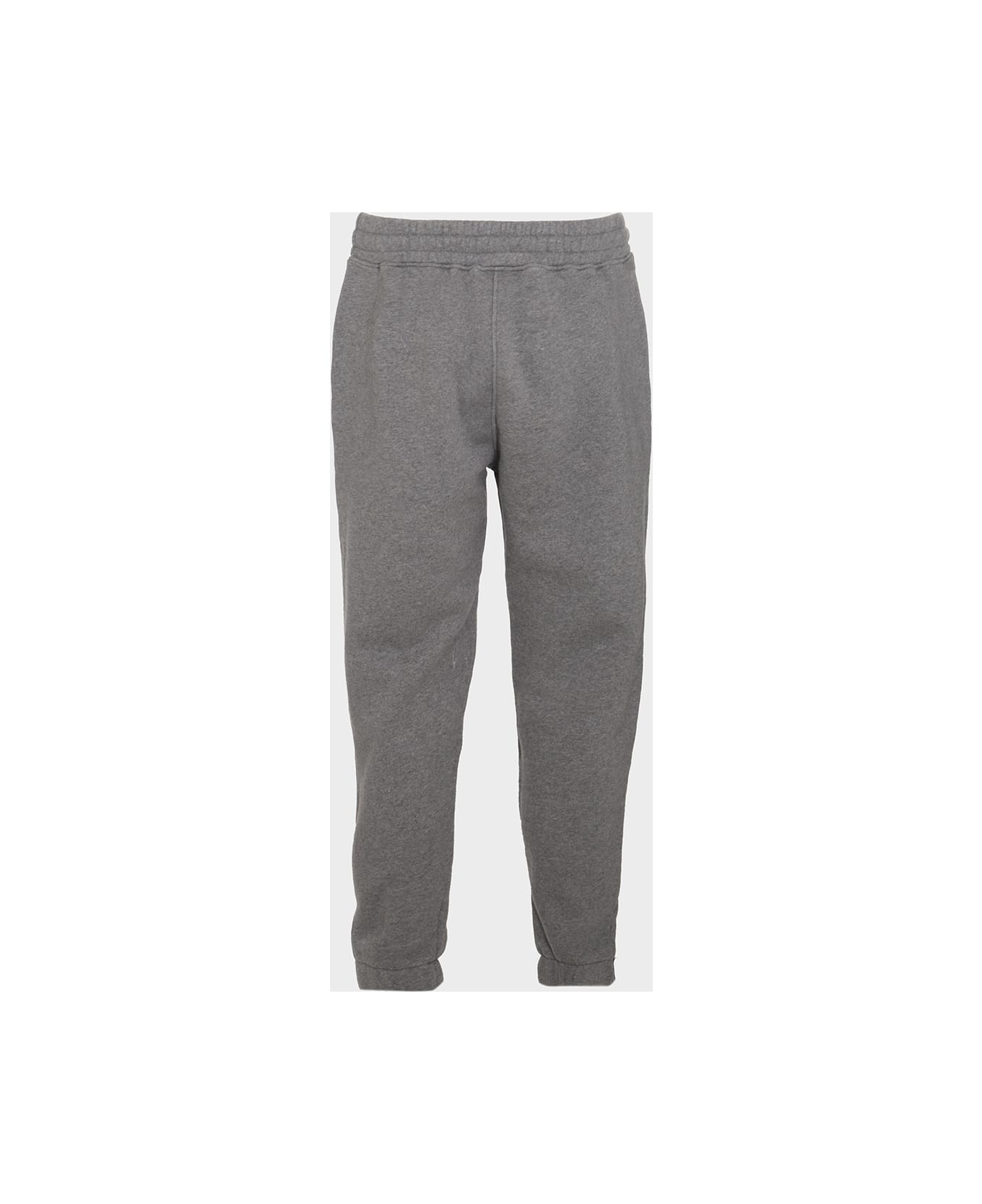 Maison Kitsuné Grey Cotton Pants - Medium Grey Melange スウェットパンツ