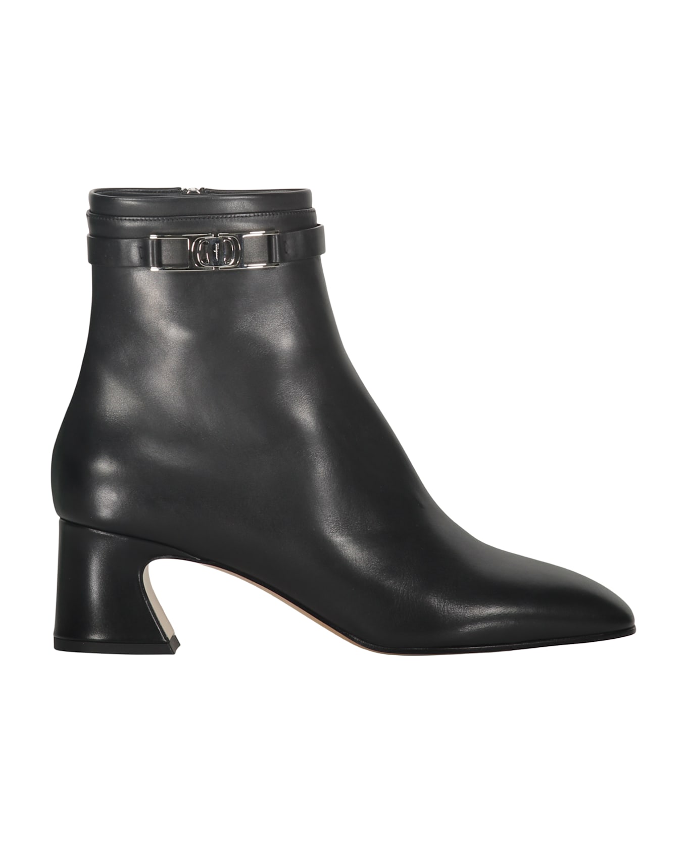 Ferragamo Leather Ankle Boots - black