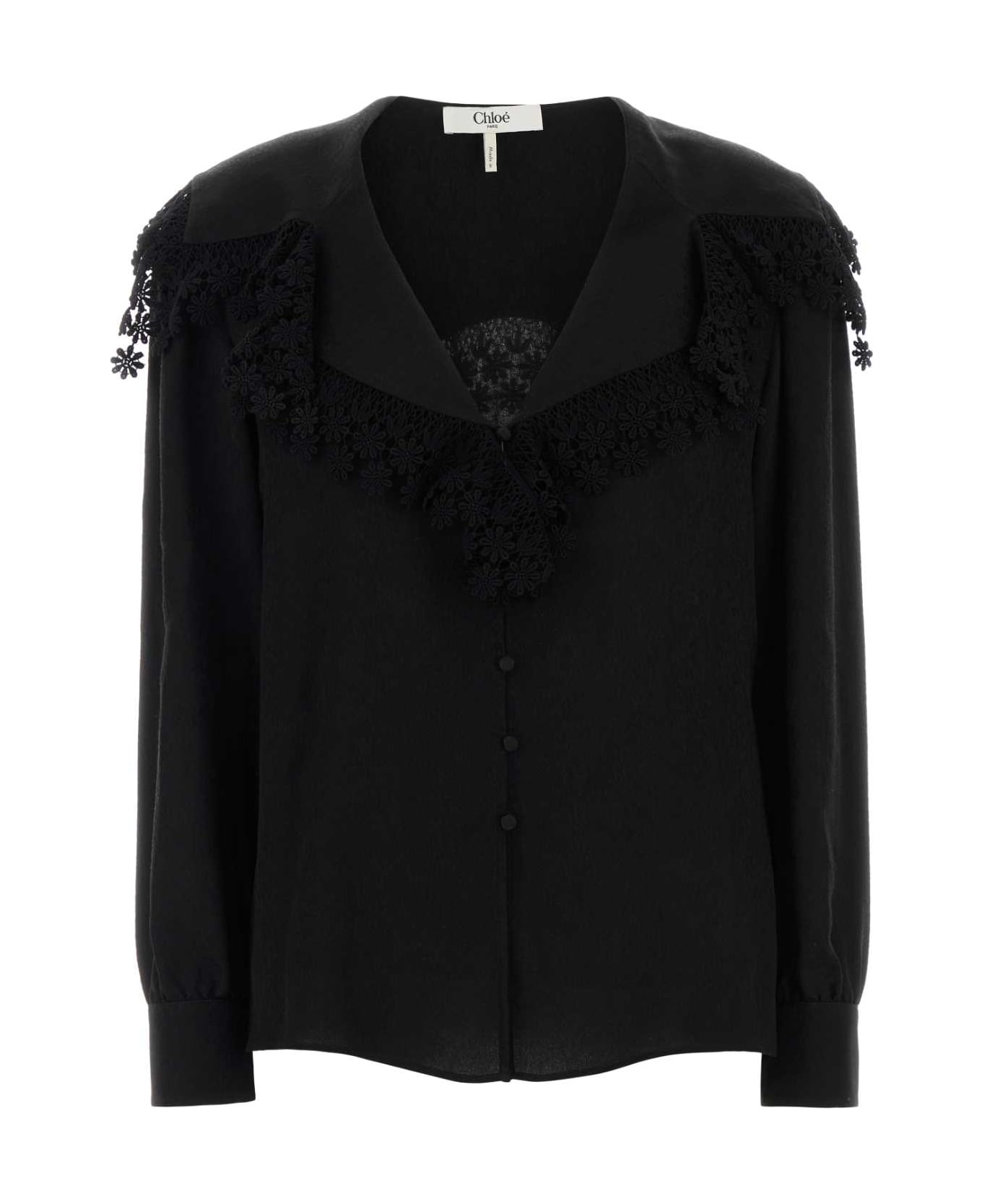 Chloé Black Silk Shirt - BLACK