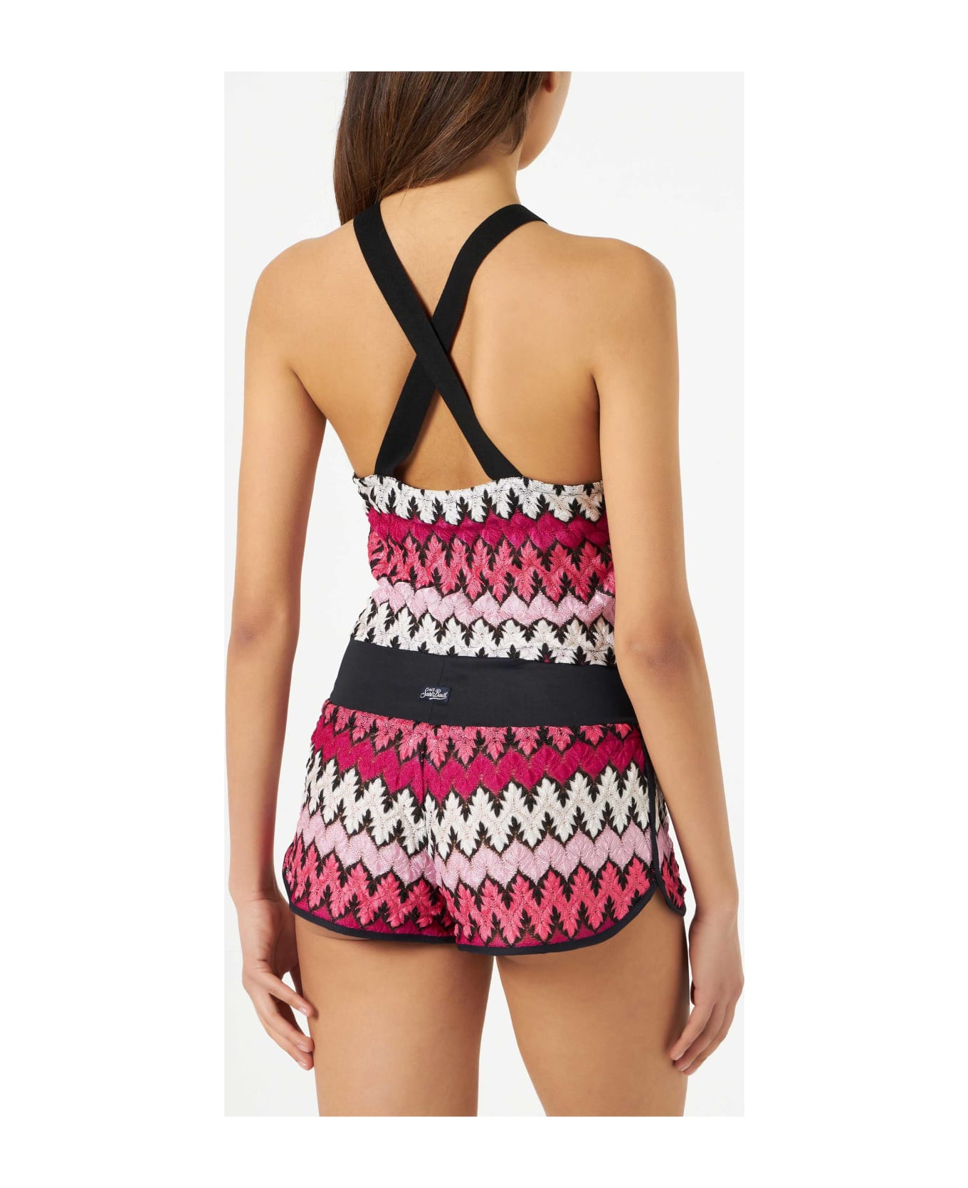 MC2 Saint Barth Woman Chevron Top - PINK