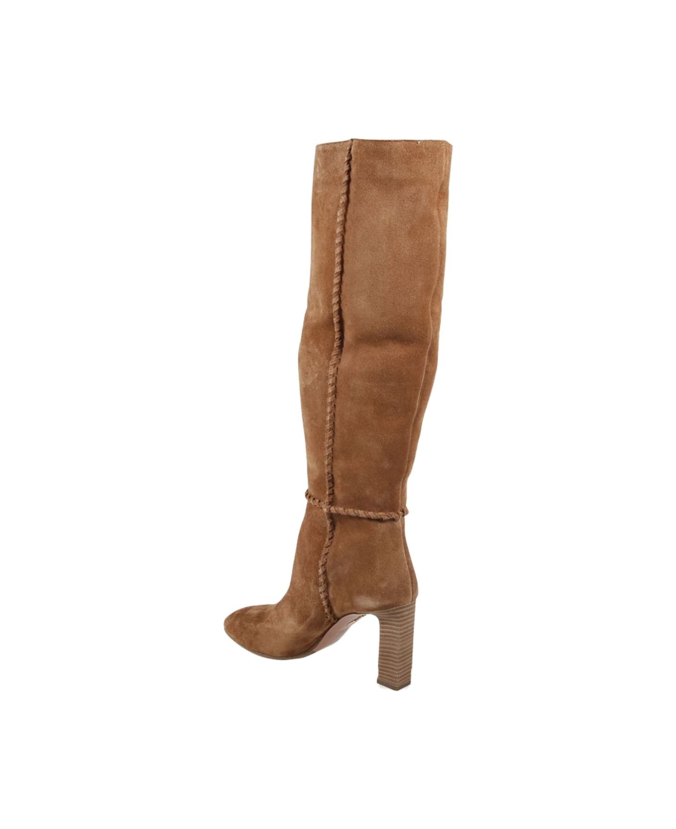 Aquazzura Boots With Woven Detail - Beige