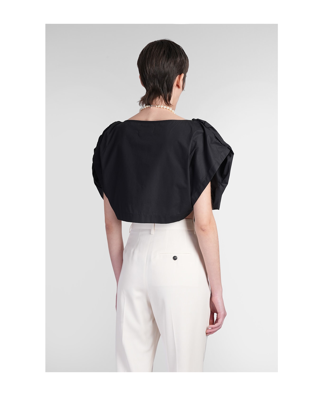 Vivienne Westwood Heart Top Topwear In Black Cotton - black