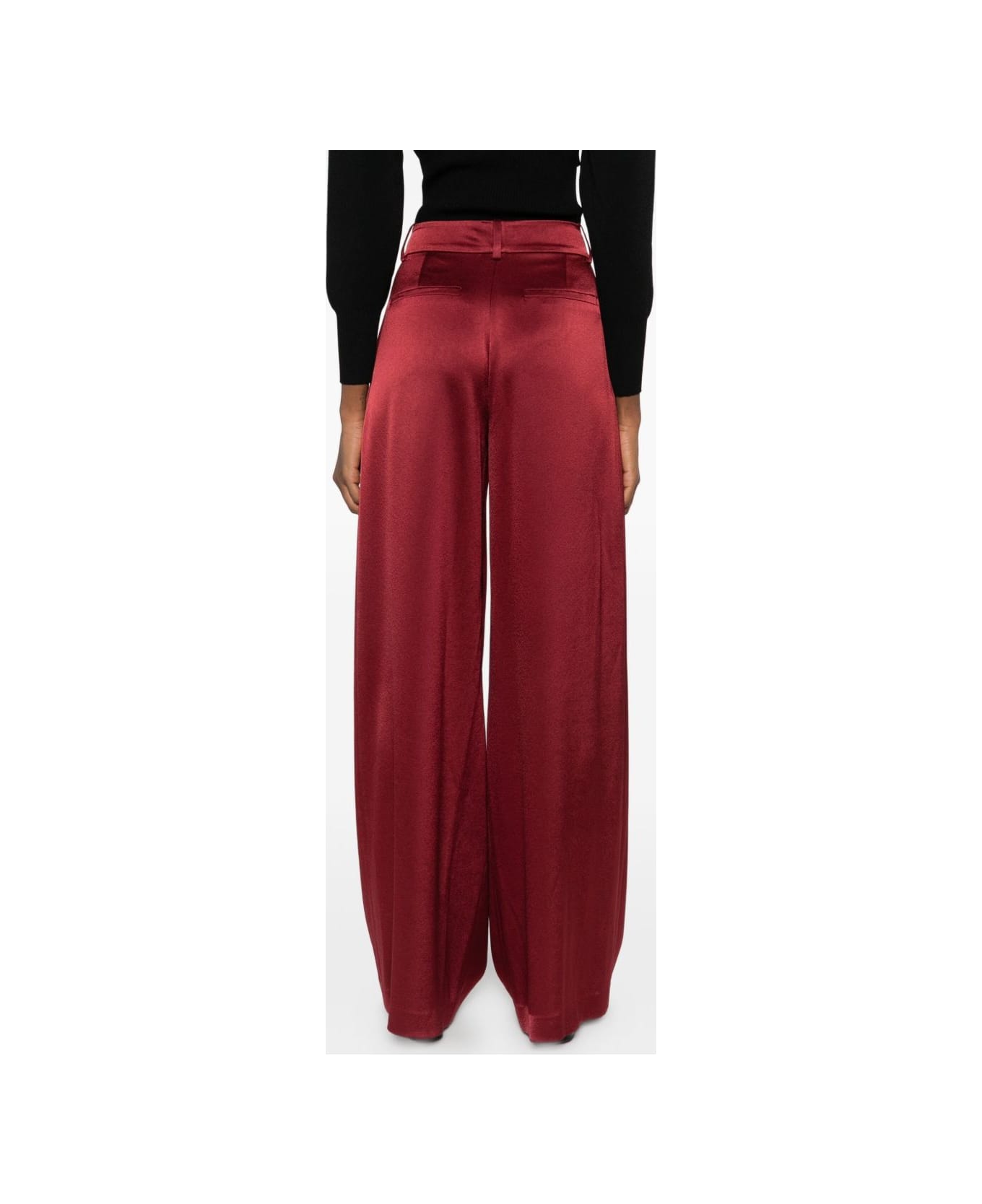 Alice + Olivia Kenndey Wide-leg Trousers - Bordeaux