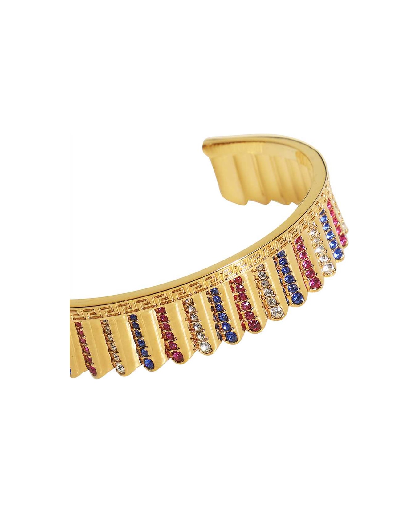 Versace Embellished Gold-tone Metal Bracelet - Gold