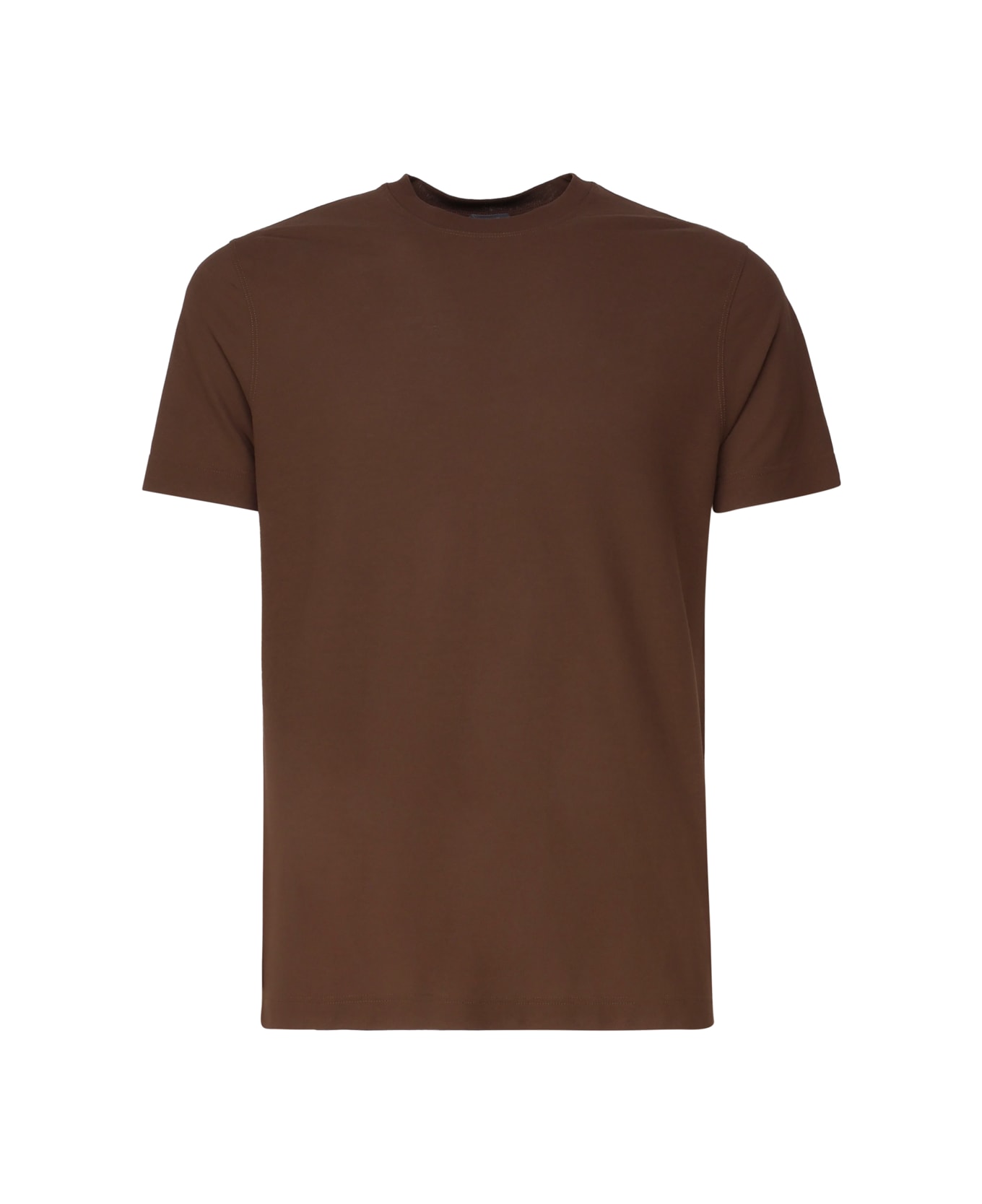 Zanone Cotton T-shirt - Brown