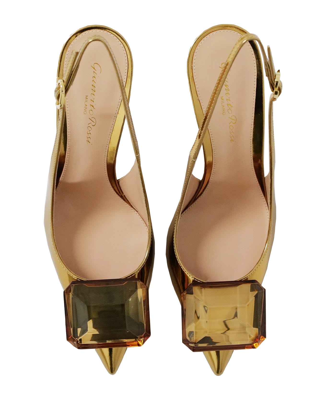 Gianvito Rossi ''jaipur Sling'' Shoes With Heels - Golden