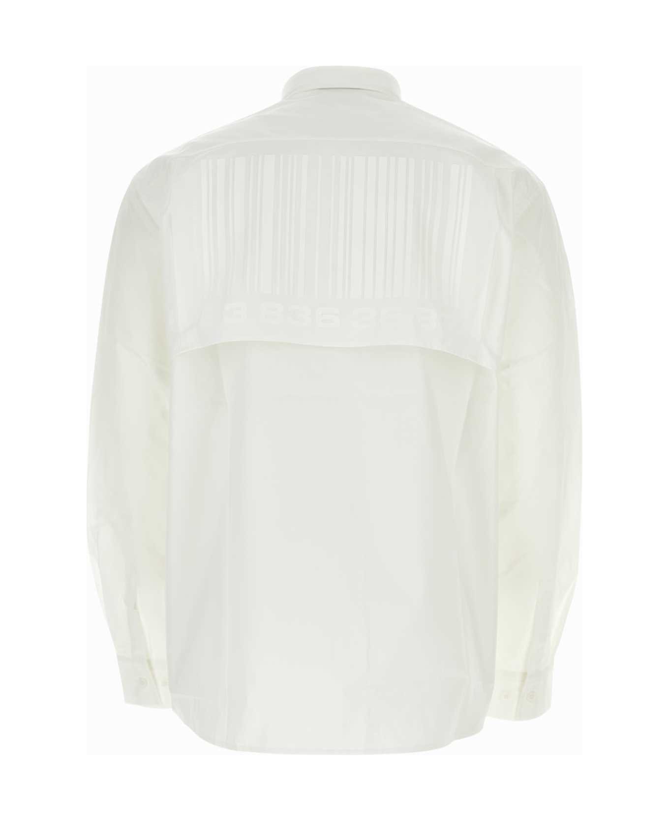 VTMNTS White Cotton Oversize Shirt - WHITE