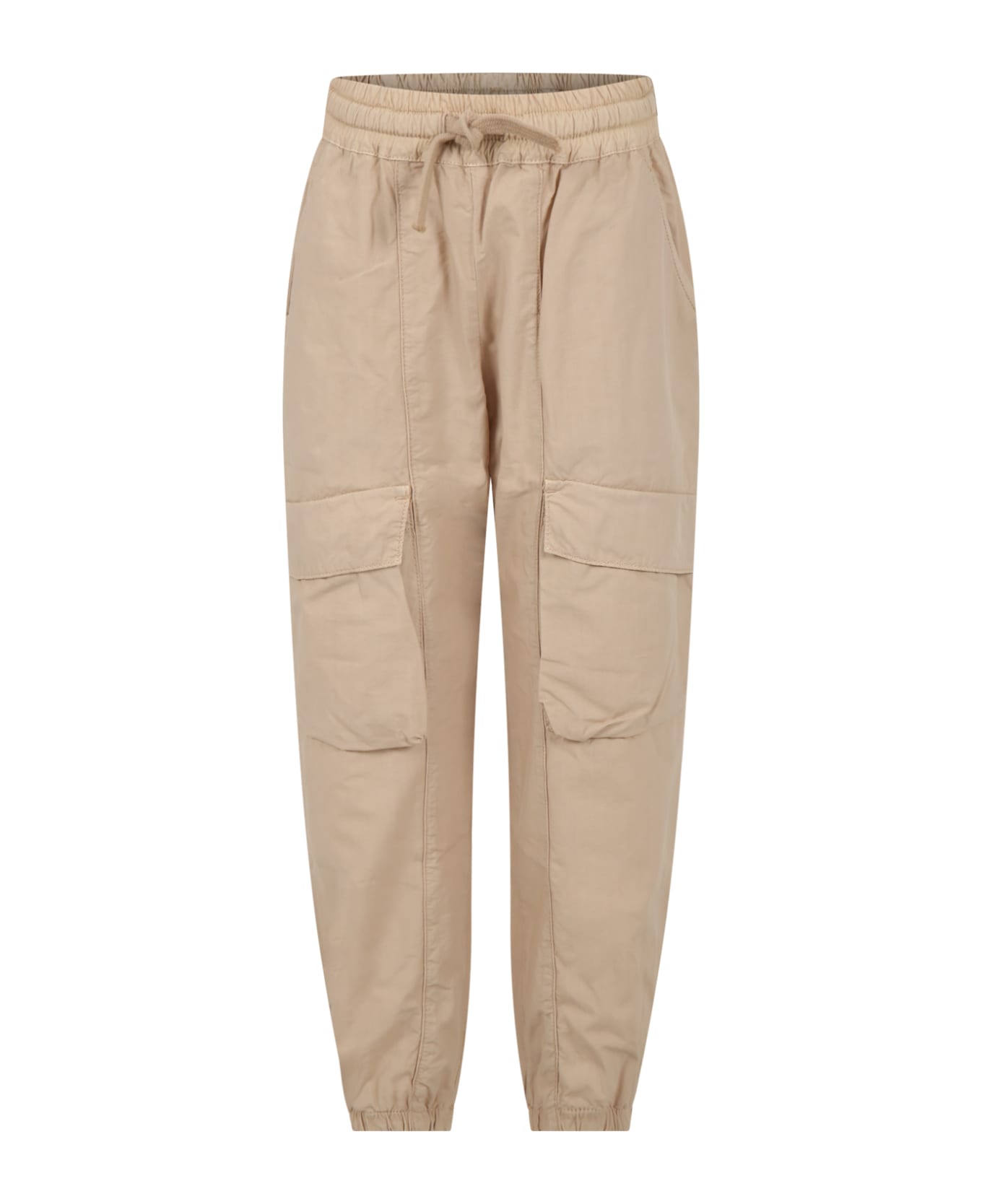 Dondup Beige Trousers For Boy With Logo Patch - Beige