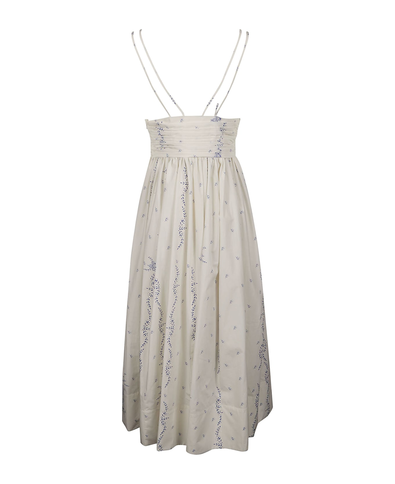 Philosophy di Lorenzo Serafini V-neck Sleeveless Dress - White/Azure ワンピース＆ドレス