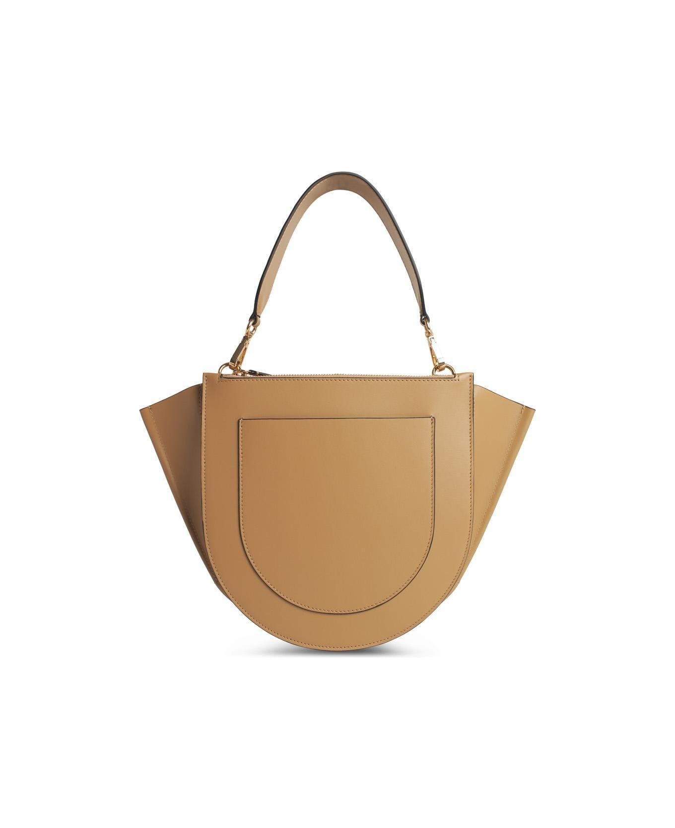 Wandler Hortensia Logo Printed Medium Tote Bag - Beige