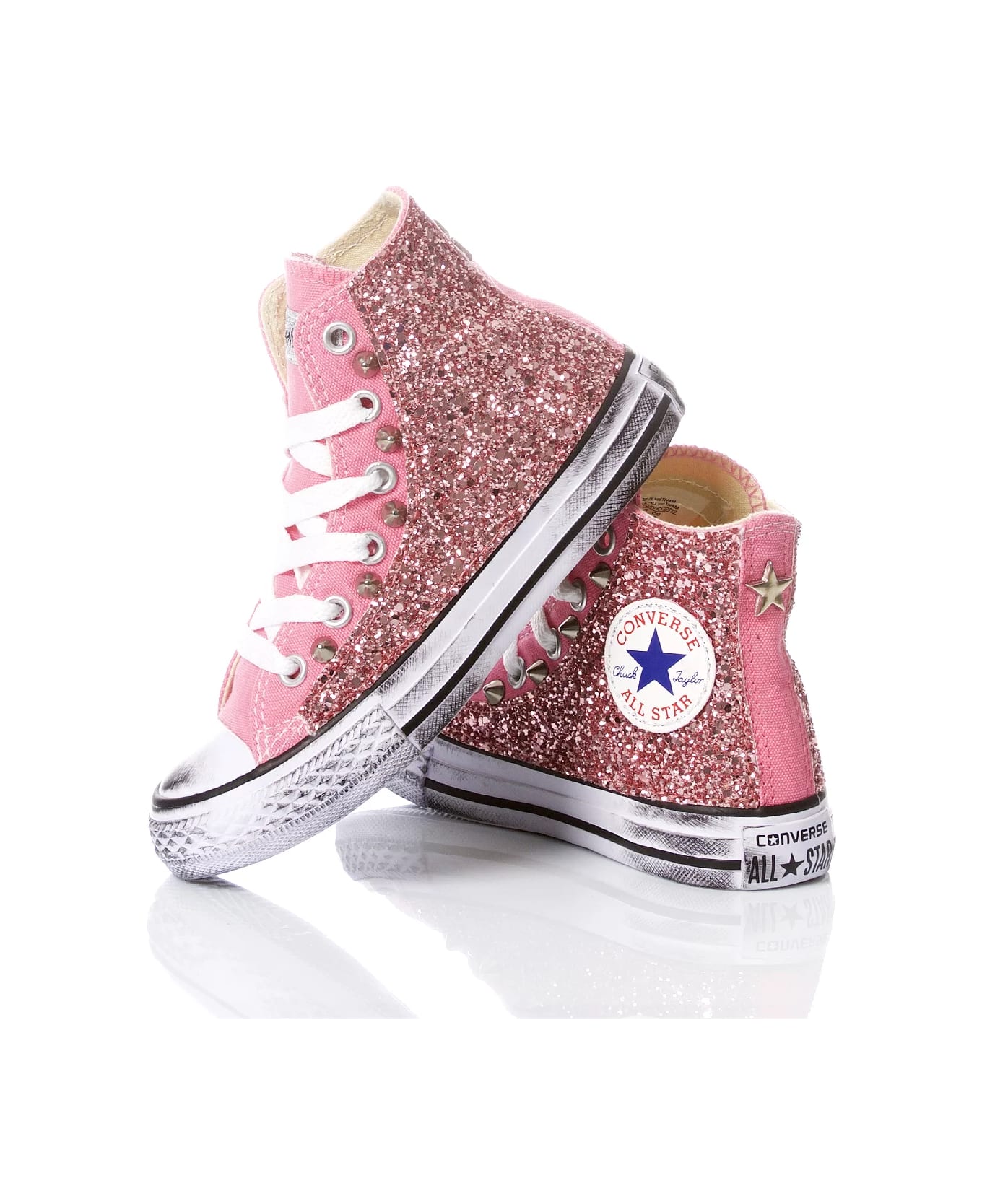Mimanera Converse Junior Glitter Pink Customized Mimanera
