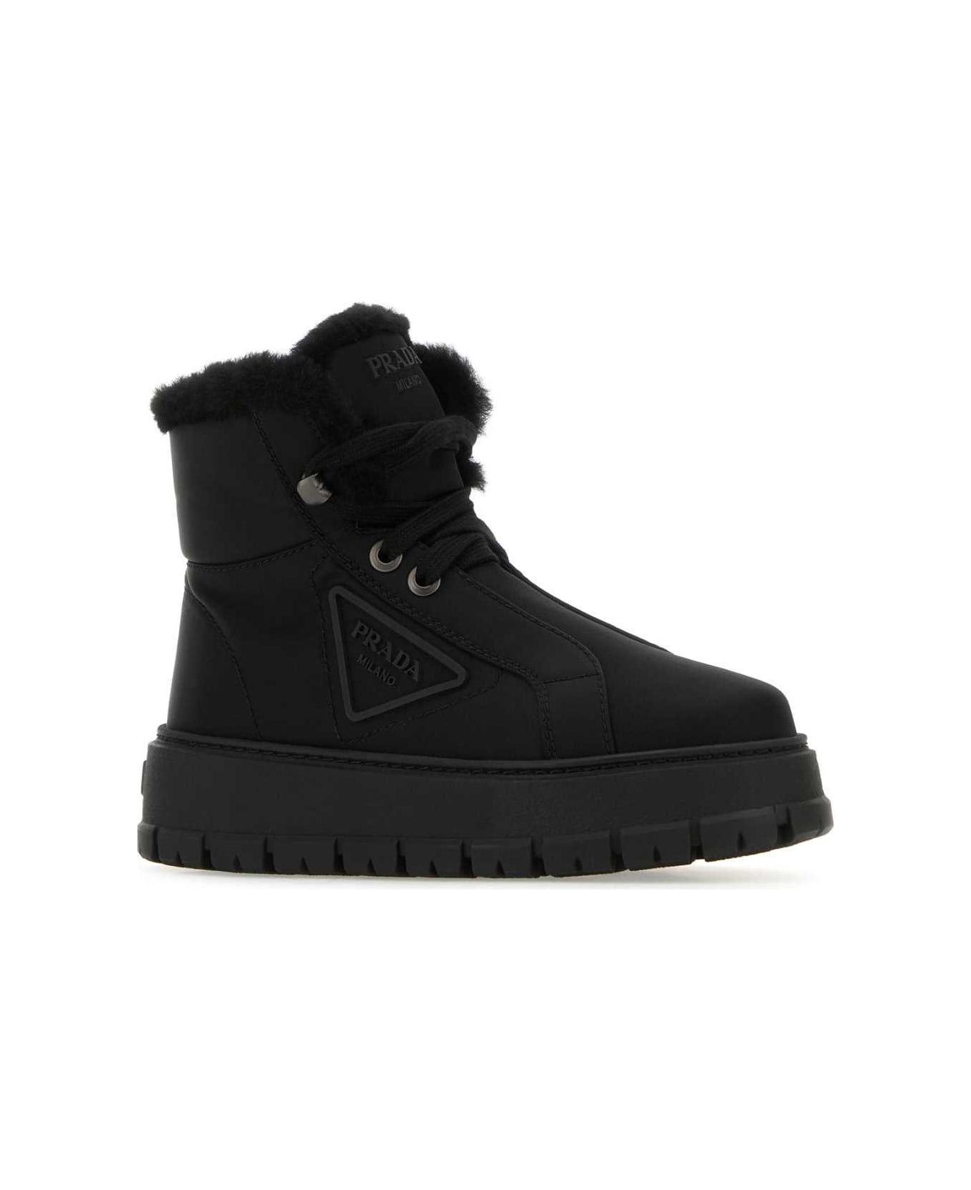 Prada Black Re-nylon Ankle Boots - NERO ブーツ