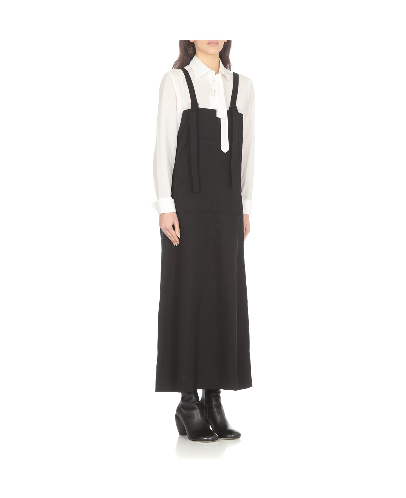 Y's Cotton Dress - Black ワンピース＆ドレス
