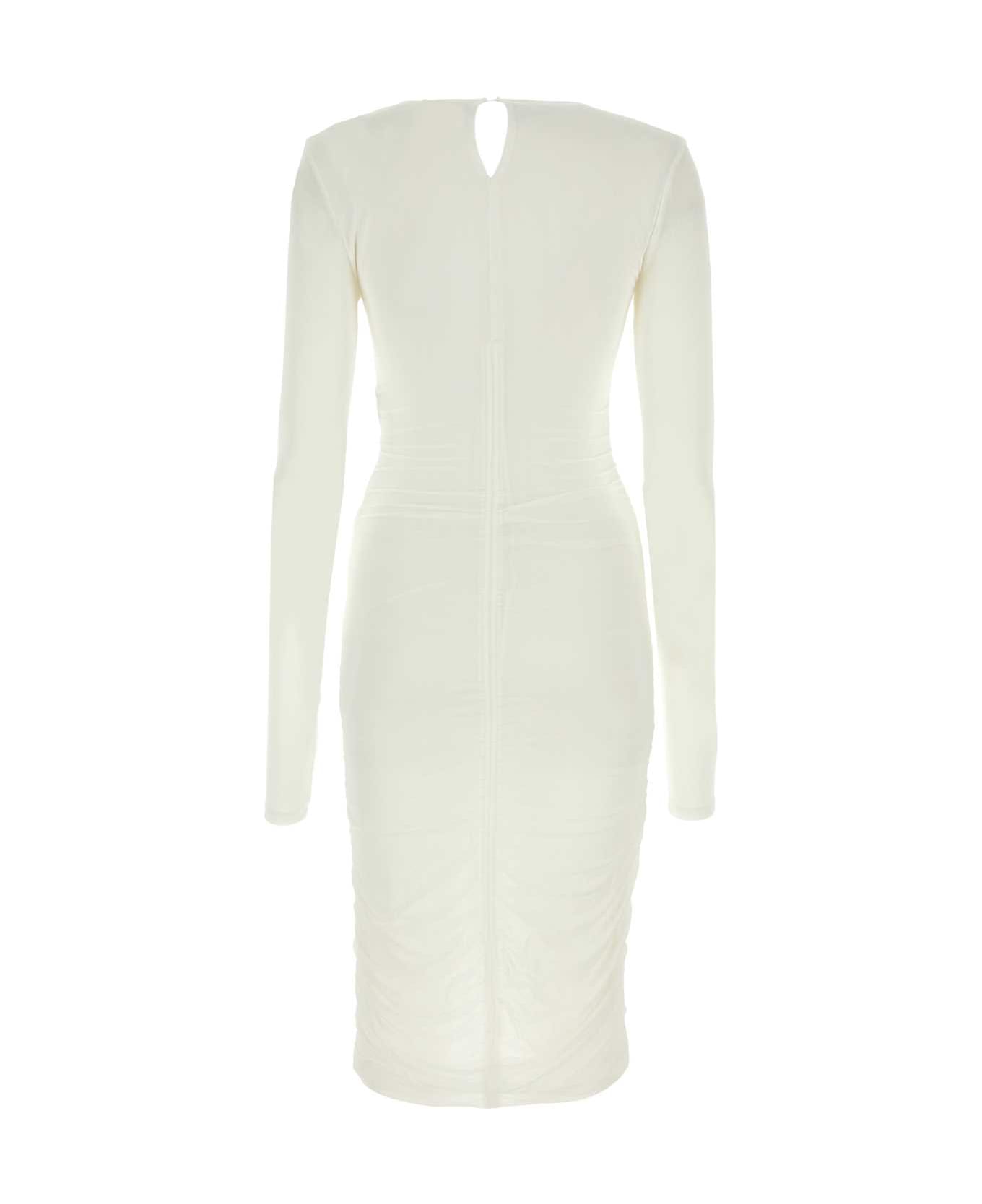 Isabel Marant Chalk Stretch Viscose Logane Dress - White