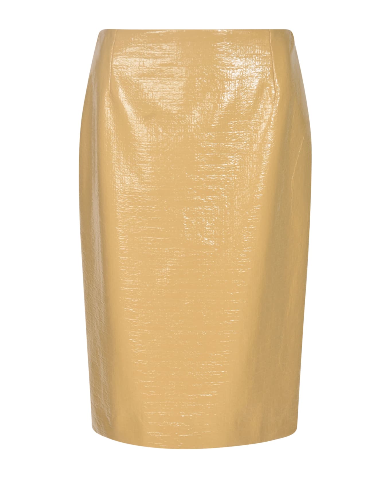 Dries Van Noten Rear Zip Classic Skirt - Honey スカート