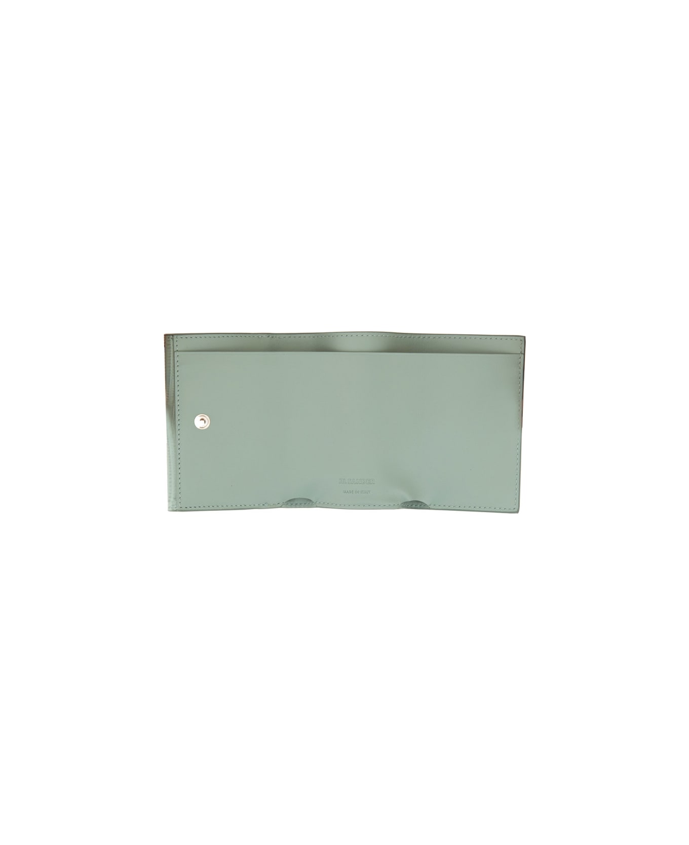 Jil Sander Pastel Green Calf Leather Wallet - AZURE