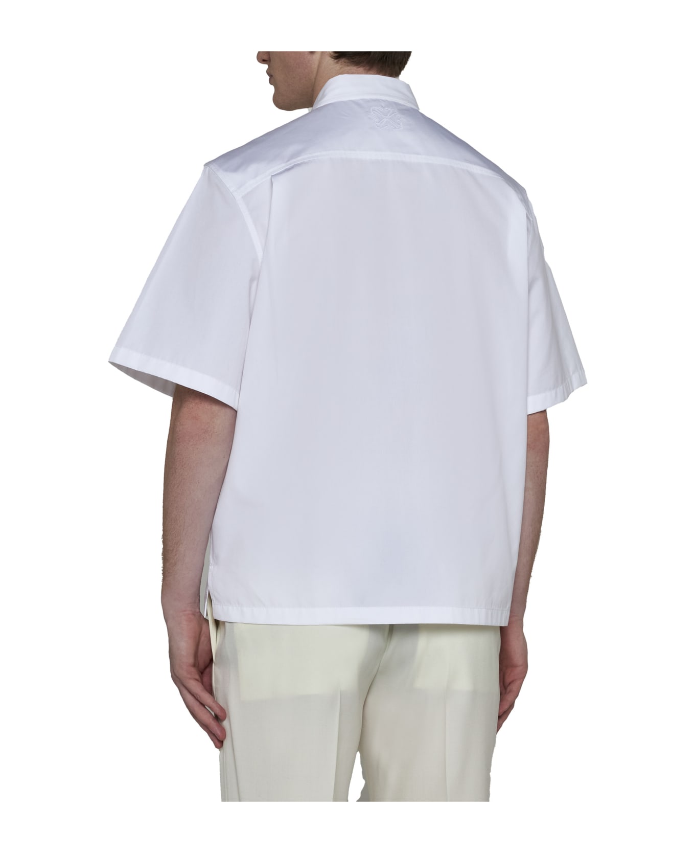 Off-White Poplin Shirt - White BLACK