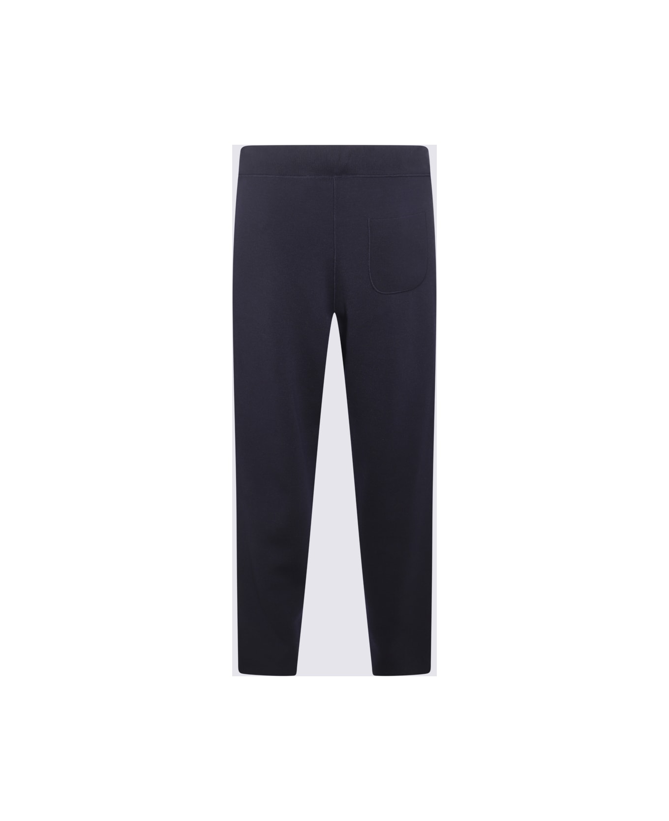 Brioni Navy Cotton Cashmere And Silk Blend Pants - Blue ボトムス