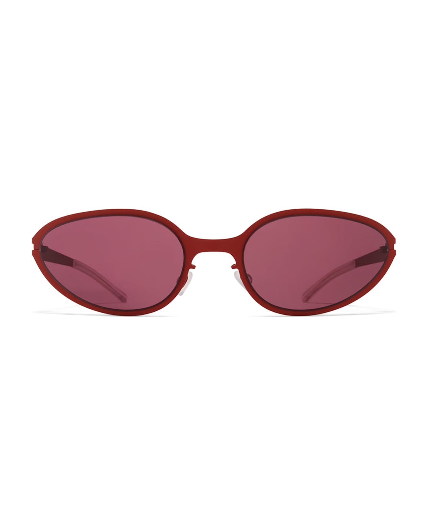 Mykita Bear - Burnt Orange / Bordeaux Solid Lens Sunglasses - burgundy