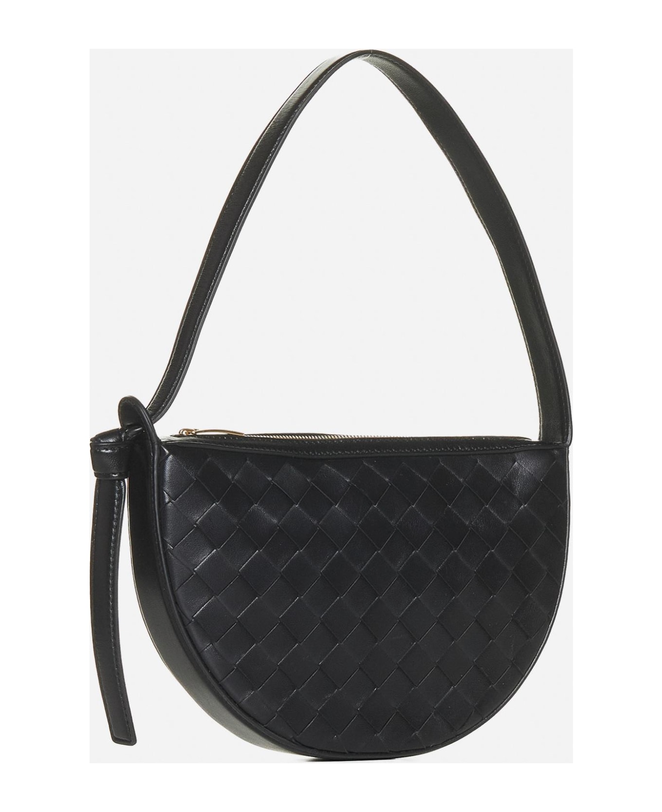 Bottega Veneta Knot Intrecciato Leather Mini Bag - Black トートバッグ